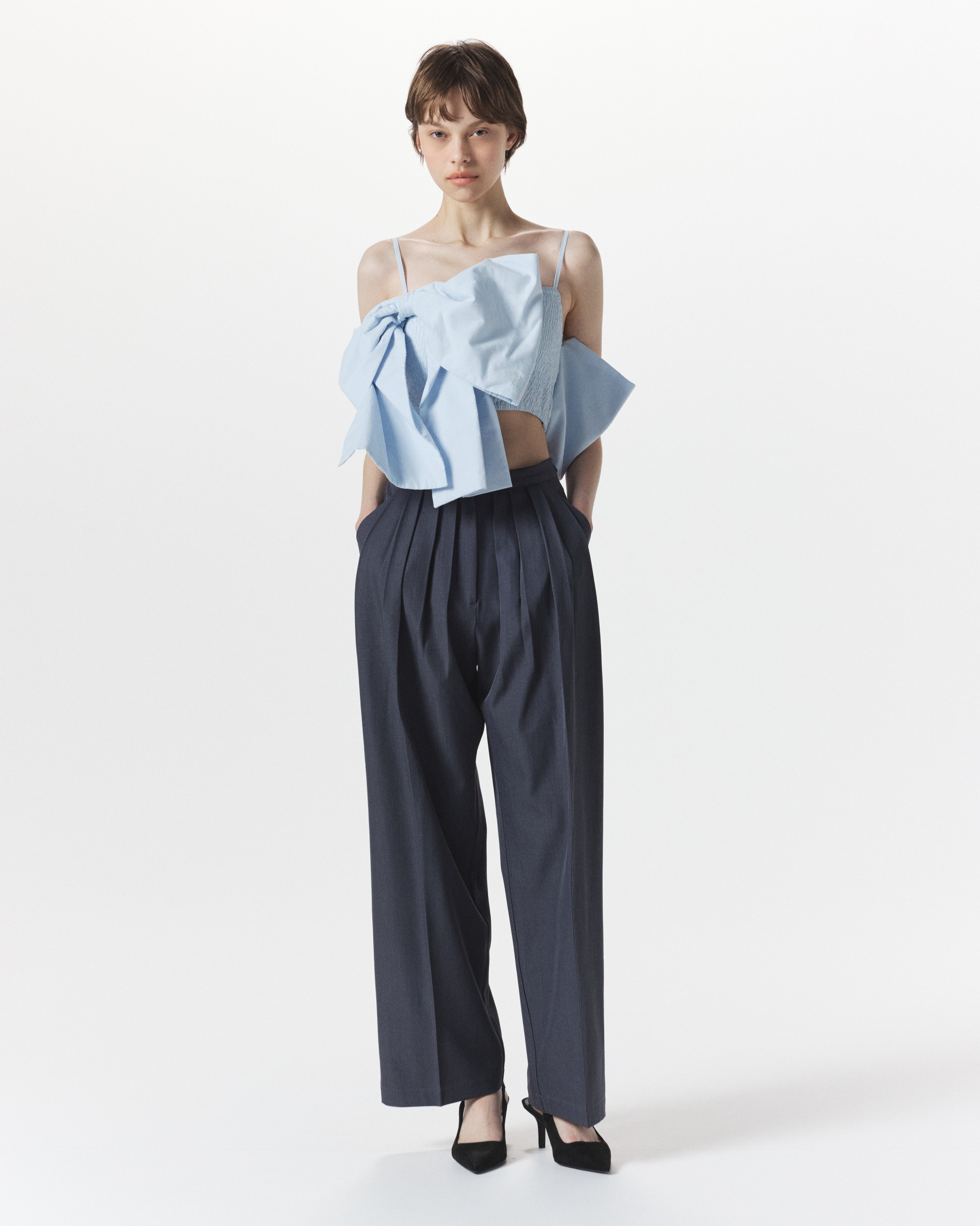 BIBIY. MADE | MONIQUE RIBBON BUSTIER BLUE｜Bibiy.