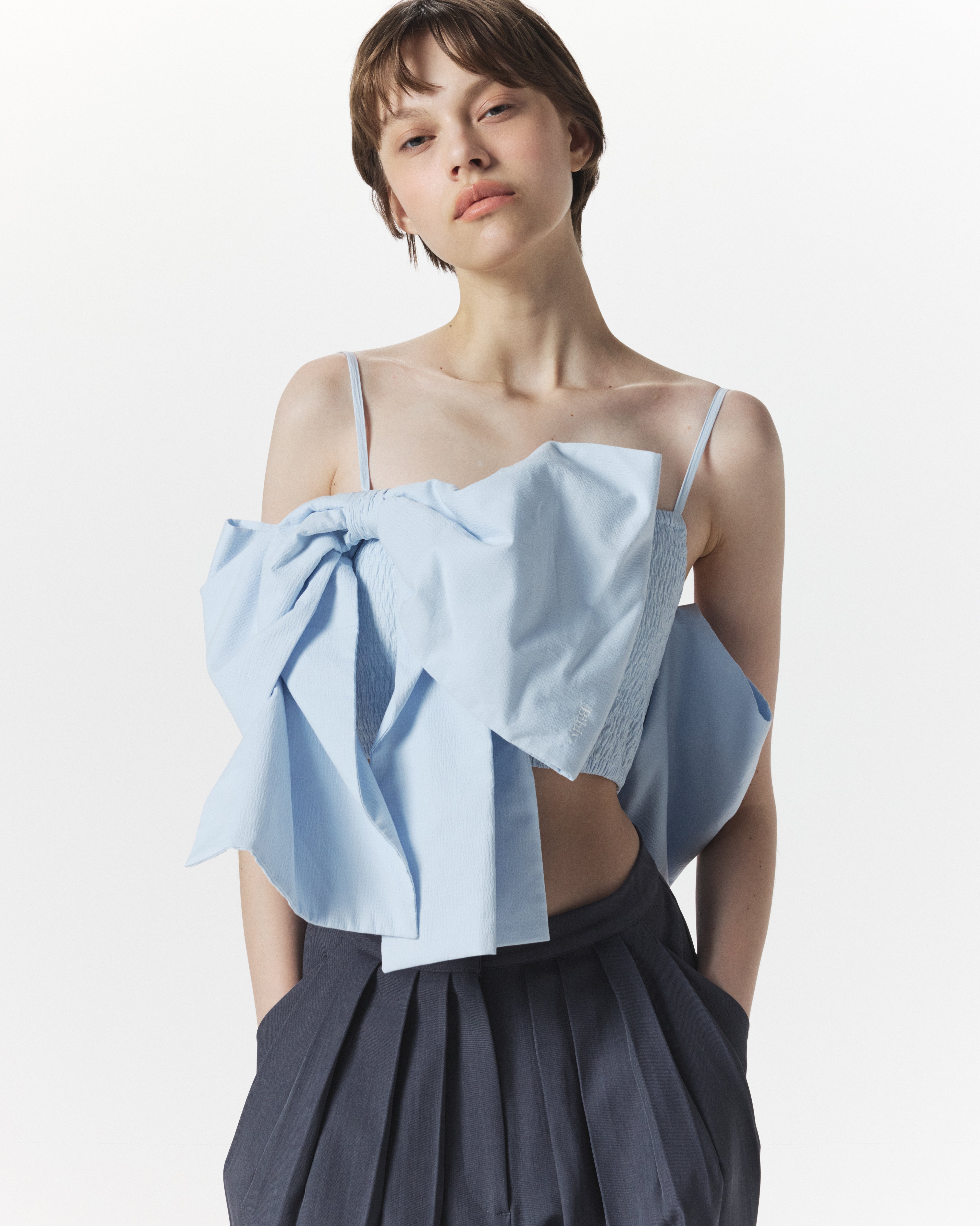 BIBIY. MADE | MONIQUE RIBBON BUSTIER BLUE｜Bibiy.