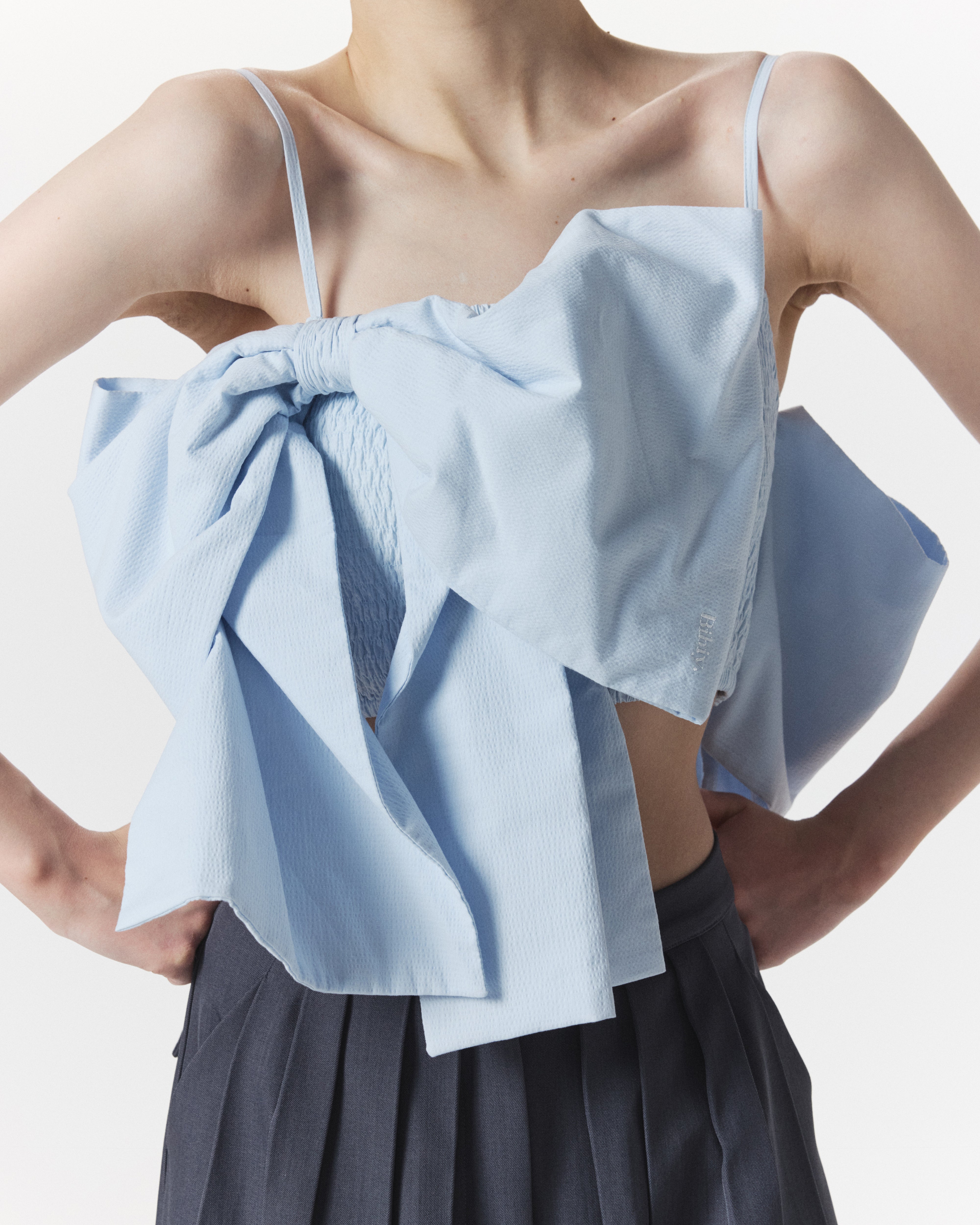 BIBIY. MADE | MONIQUE RIBBON BUSTIER BLUE｜Bibiy.