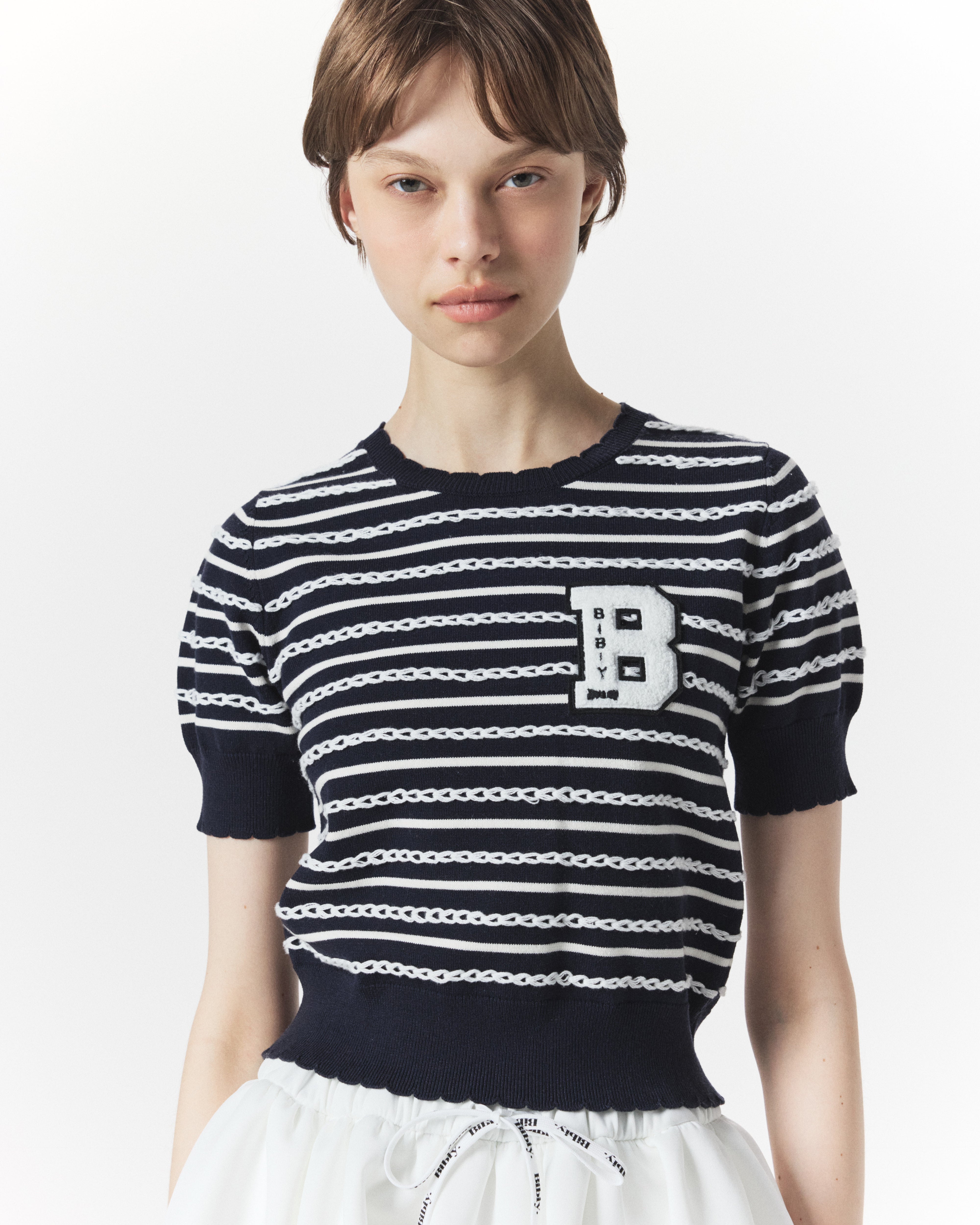 トップス Bibiy. ANGELIQUE KNIT BORDER ANGELIQUE KNIT/154cm/着用サイズF｜Bibiy.