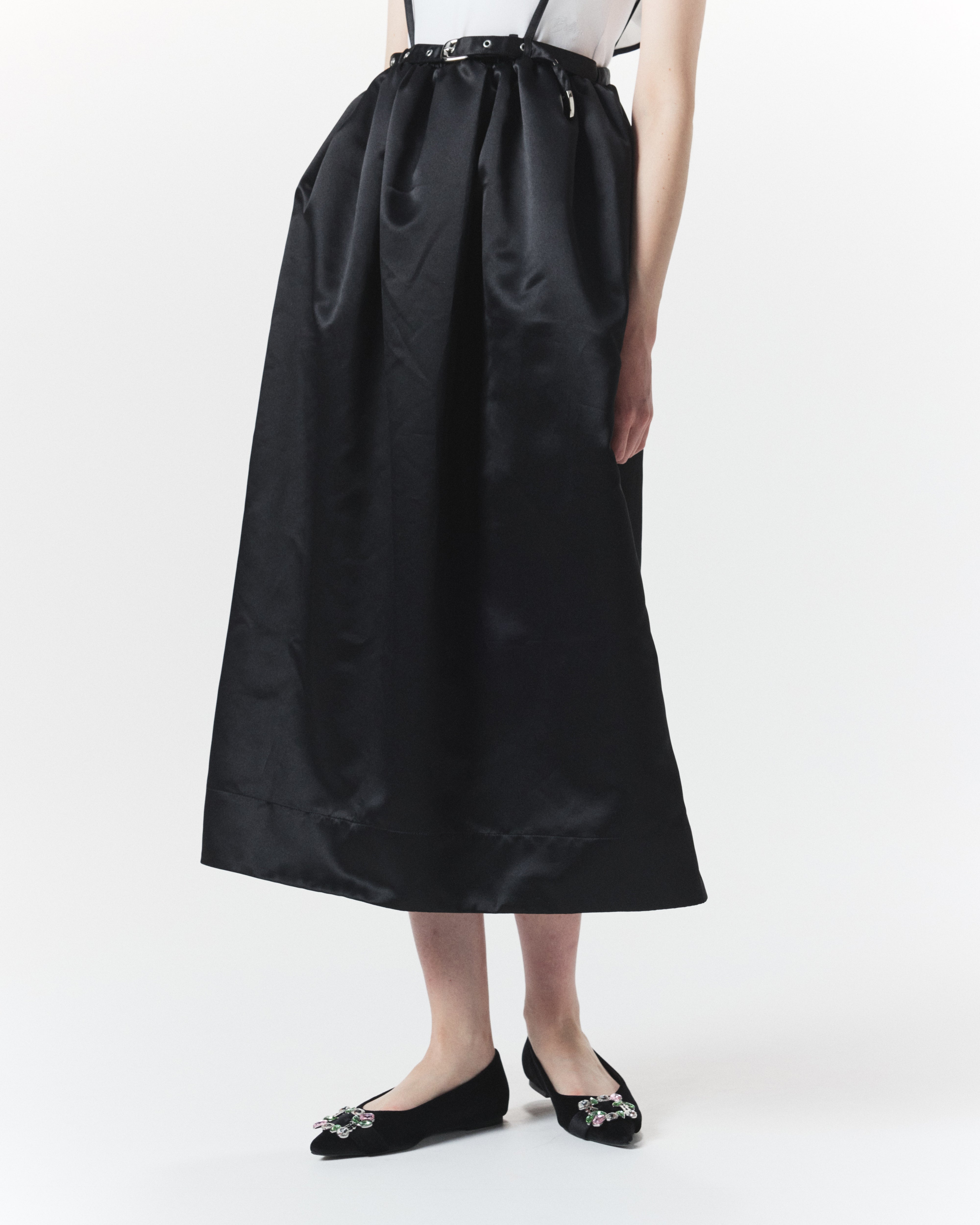 BIBIY. MADE | ASHLEY BELT SKIRT BLACK｜Bibiy.