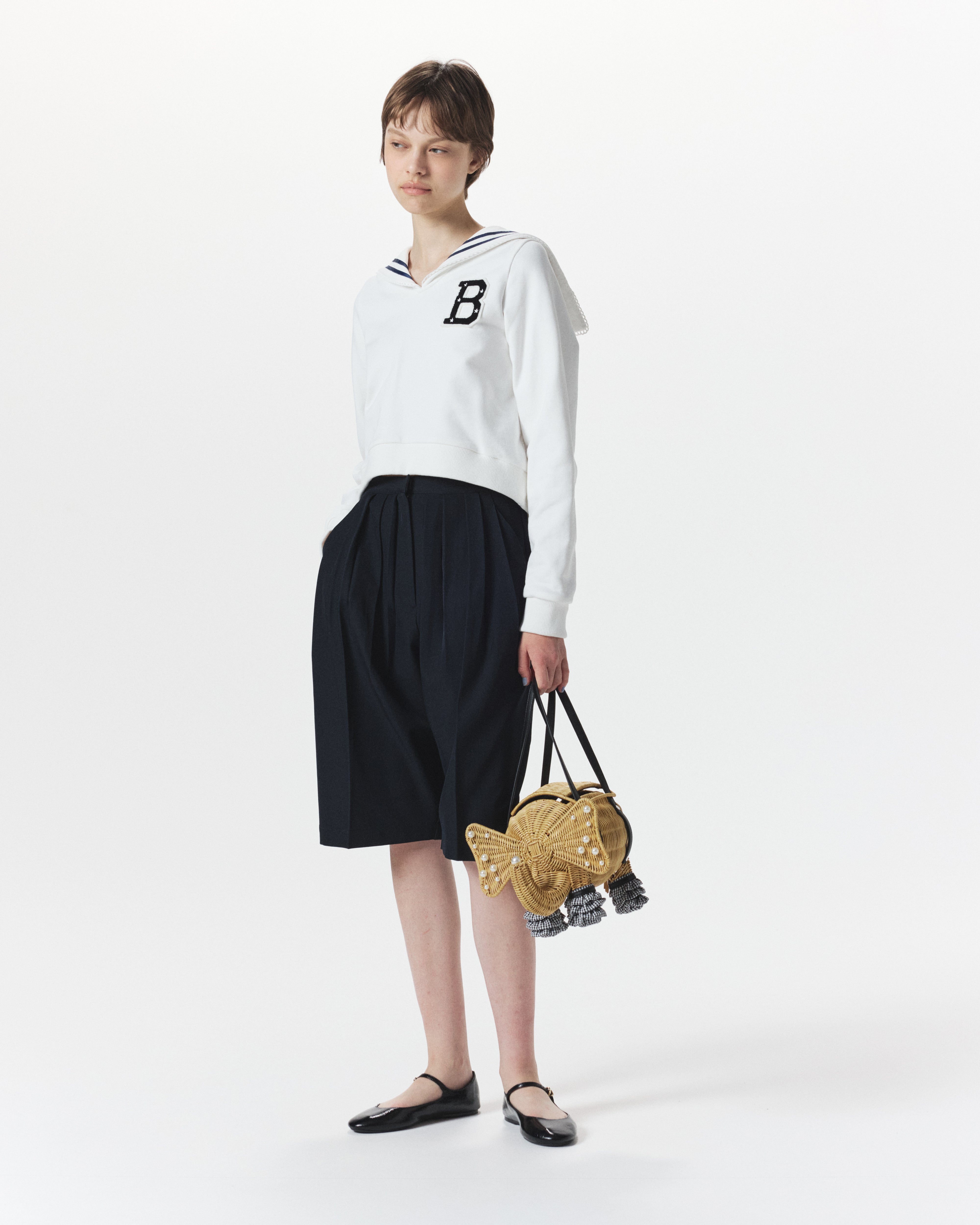 BIBIY. MADE | B. MARINER SWEATSHIRT WHITE｜Bibiy.
