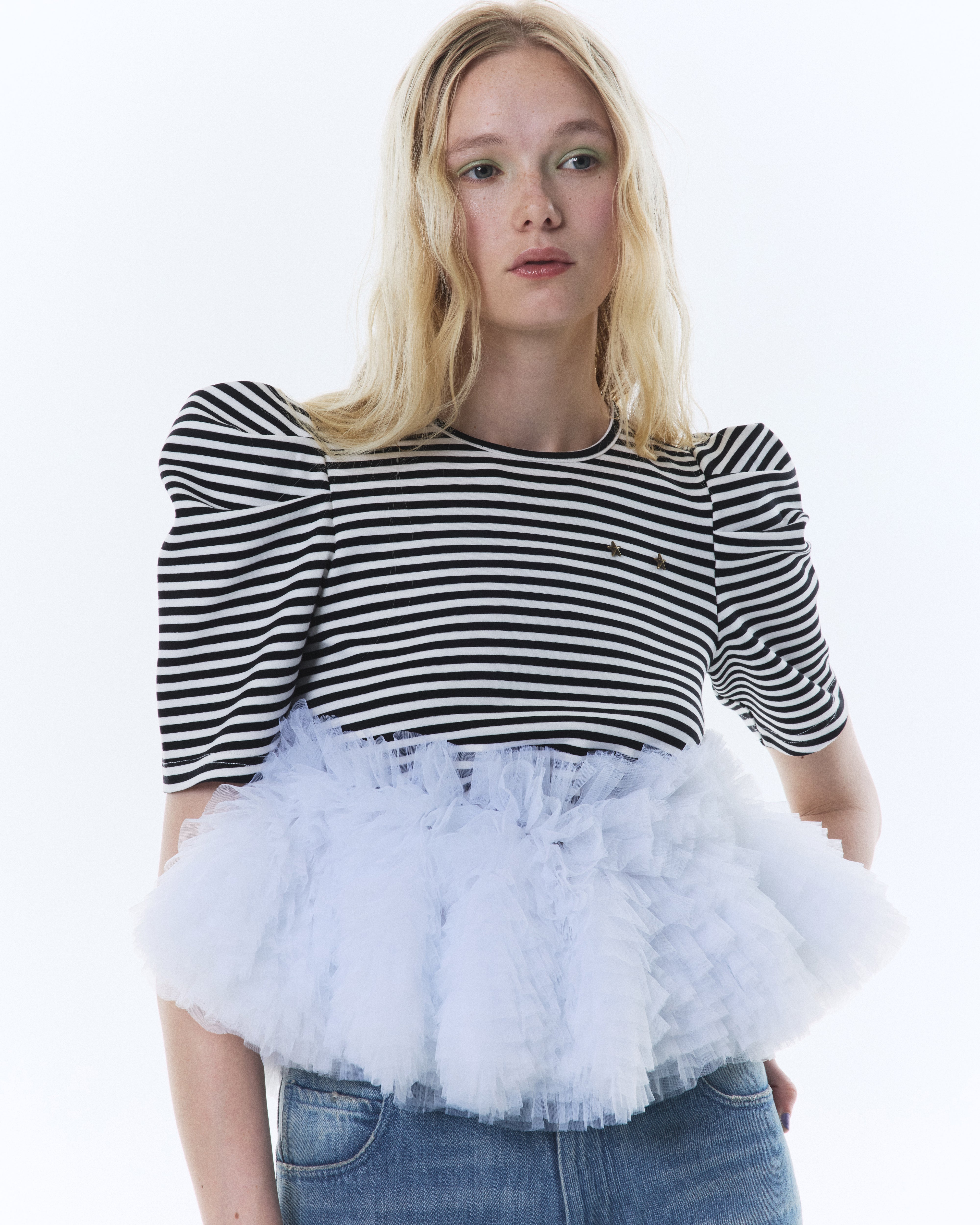 【タグ付き正規品】Bibiy. ビビィ　FRANCINE TULLE TOP BIBIY. MADE | FRANCINE TULLE TEE BLACK｜Bibiy.
