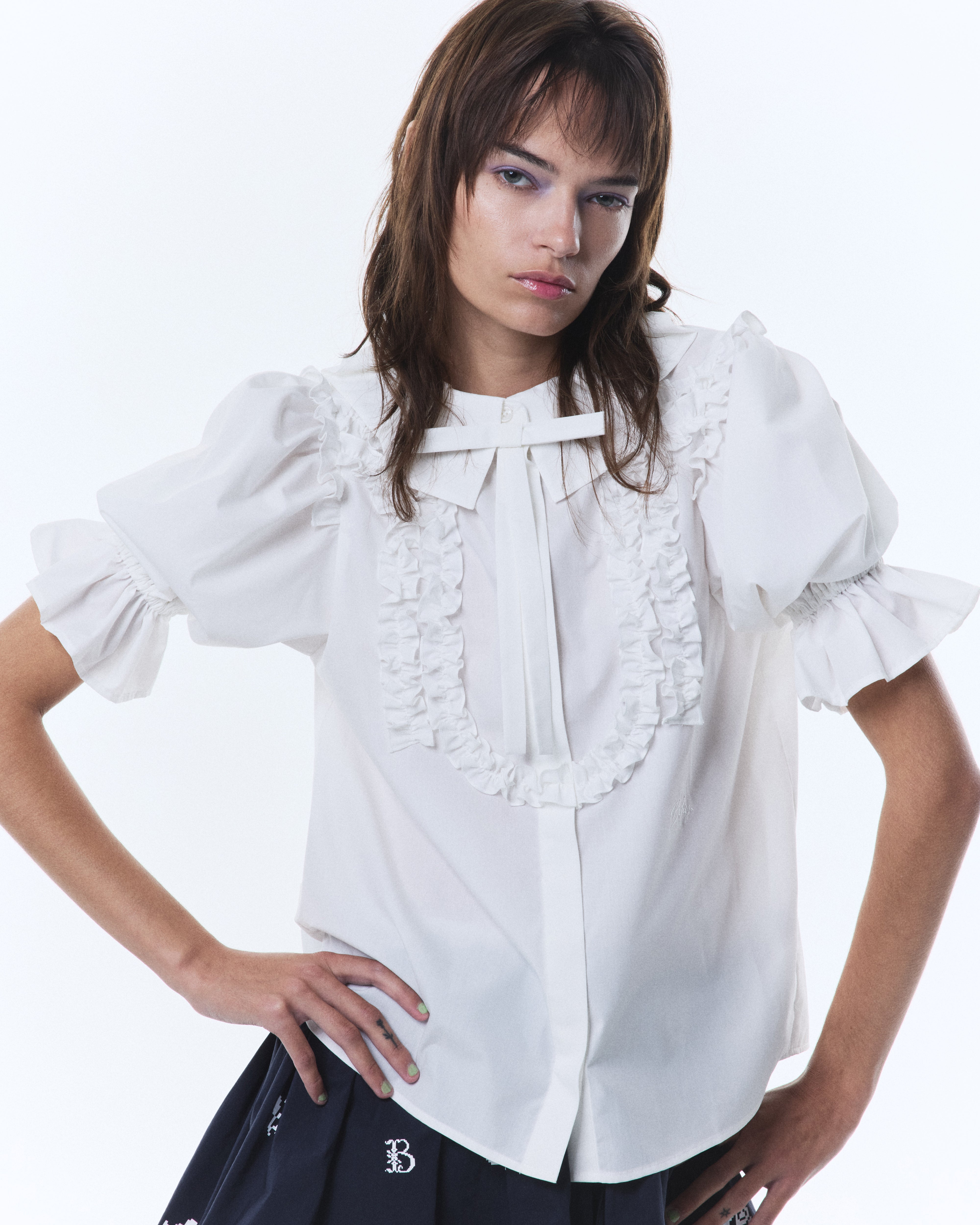 REBECCA FRILL BLOUSE