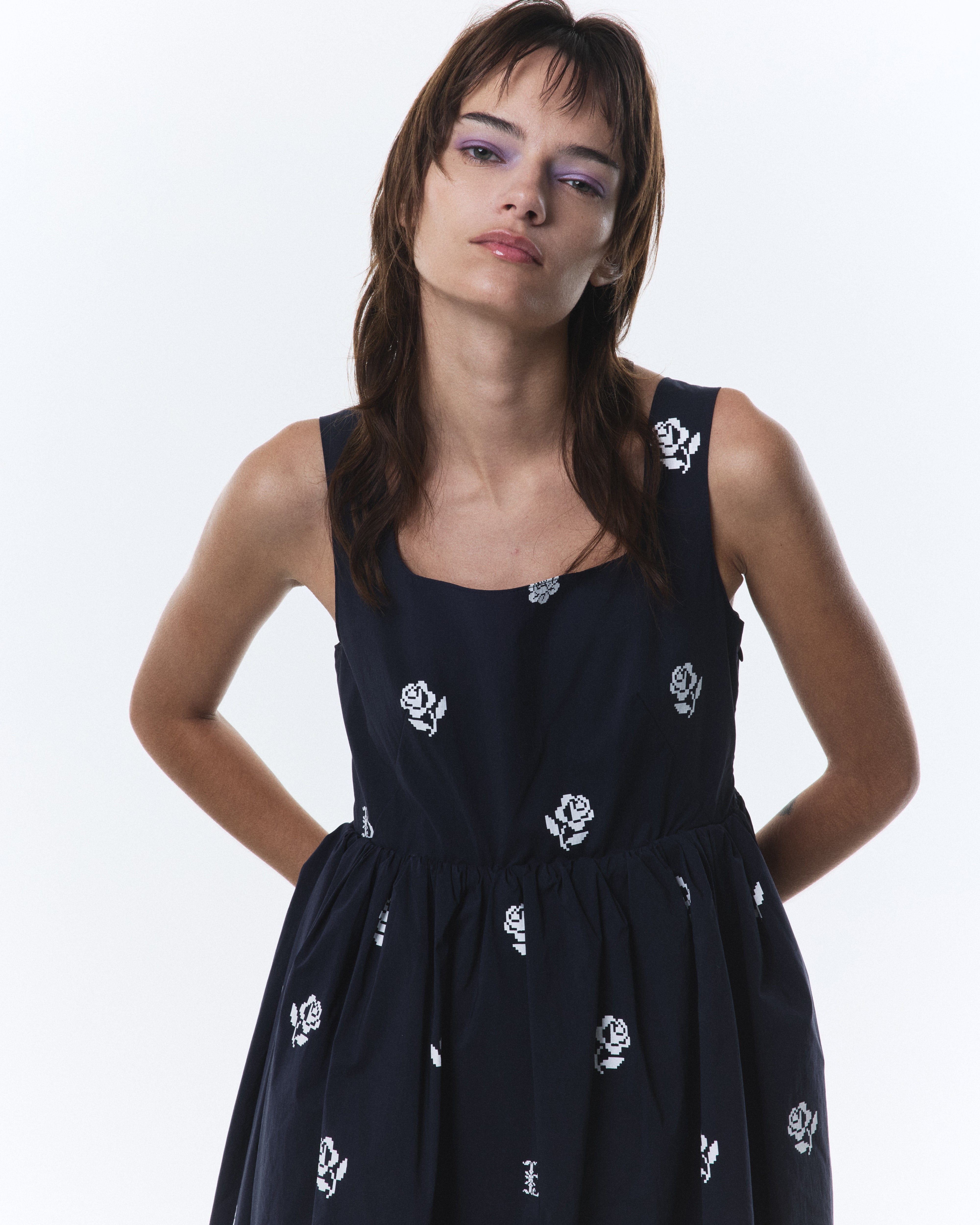 BIBIY. MADE | B. PRIMROSE DRESS NAVY｜Bibiy.