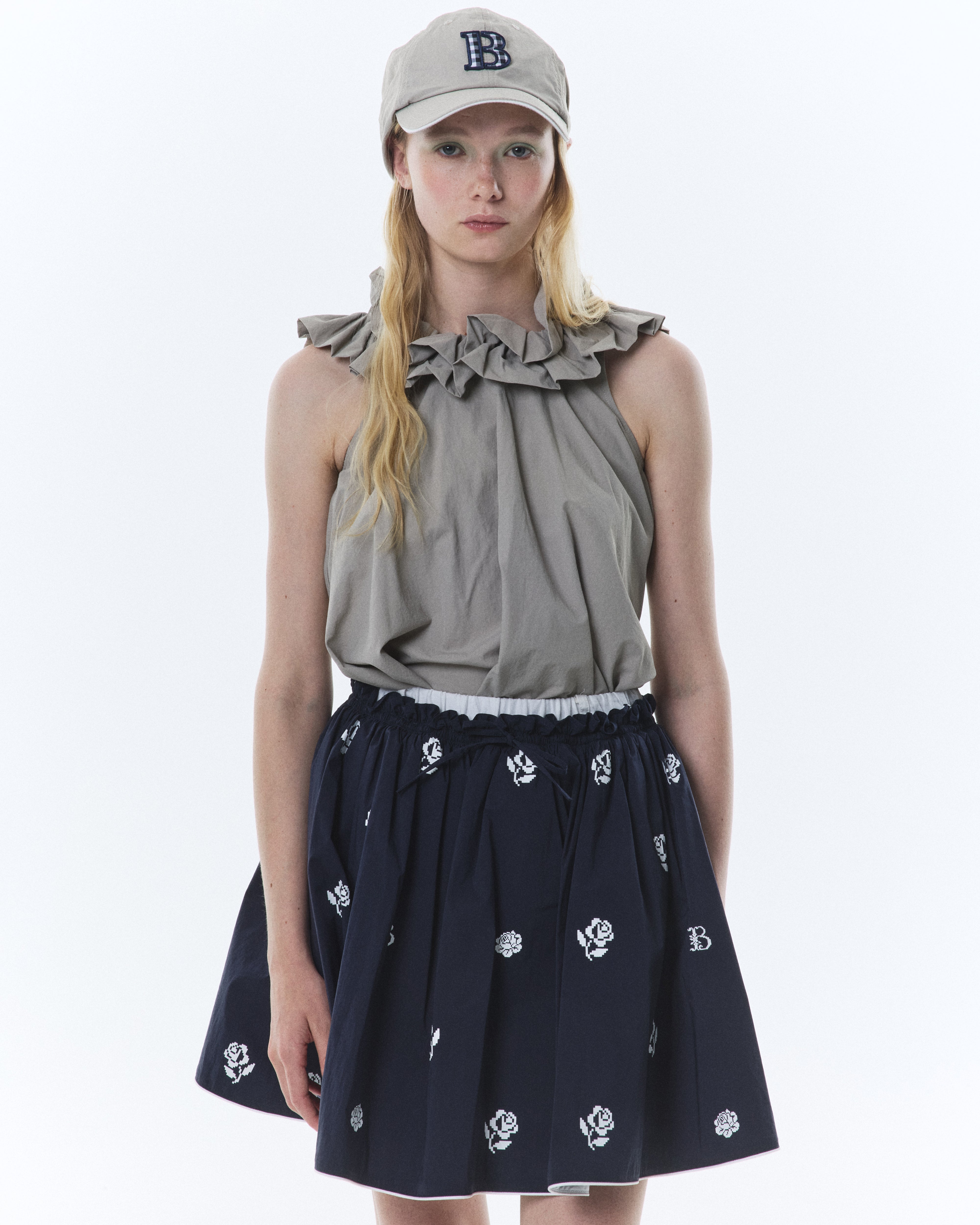 BIBIY. MADE | B. PRIMROSE SKIRT NAVY｜Bibiy.