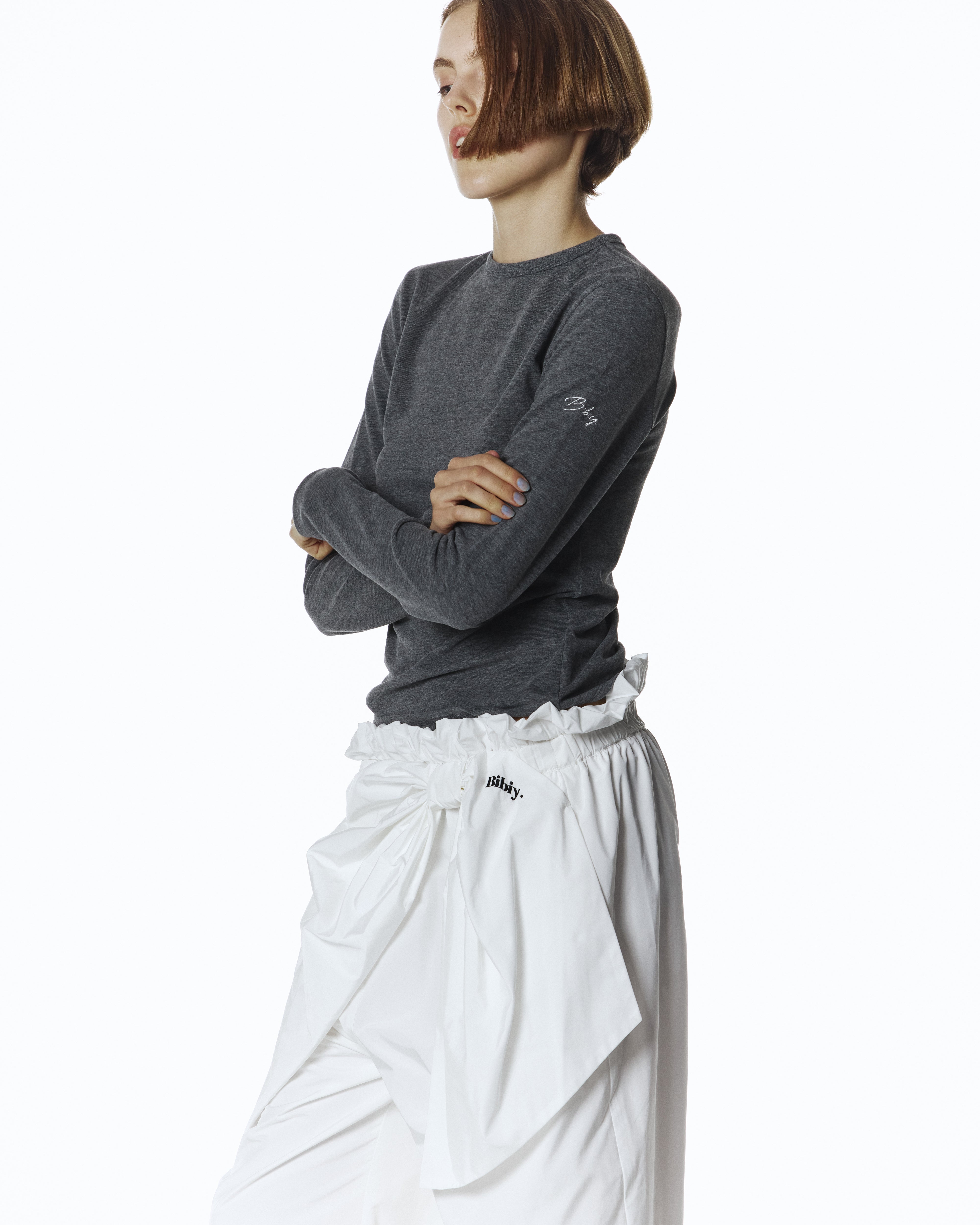 Bibiy. SUSU RIBBON TOP white 正規品 BIBIY. MADE | SUSU RIBBON PANTS WHITE｜Bibiy.