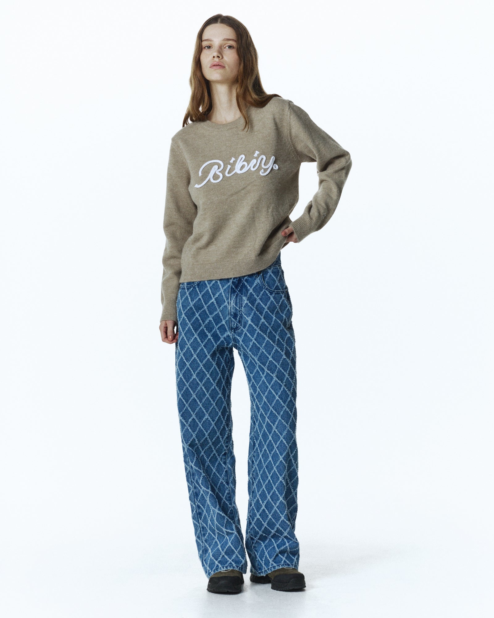 BIBIY. MADE | BIBIY. SCRIBBLE KNIT BEIGE｜Bibiy.