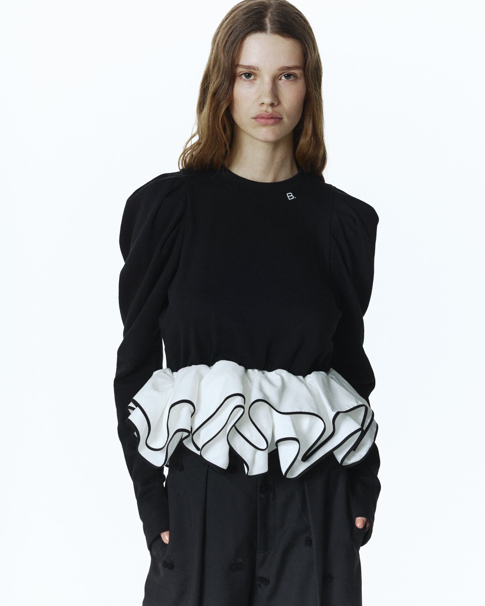 トップス bibiy VERO PEPURAMU TOP BIBIY. MADE | B. PIPING PEPURAMU TOP BLACK｜Bibiy.