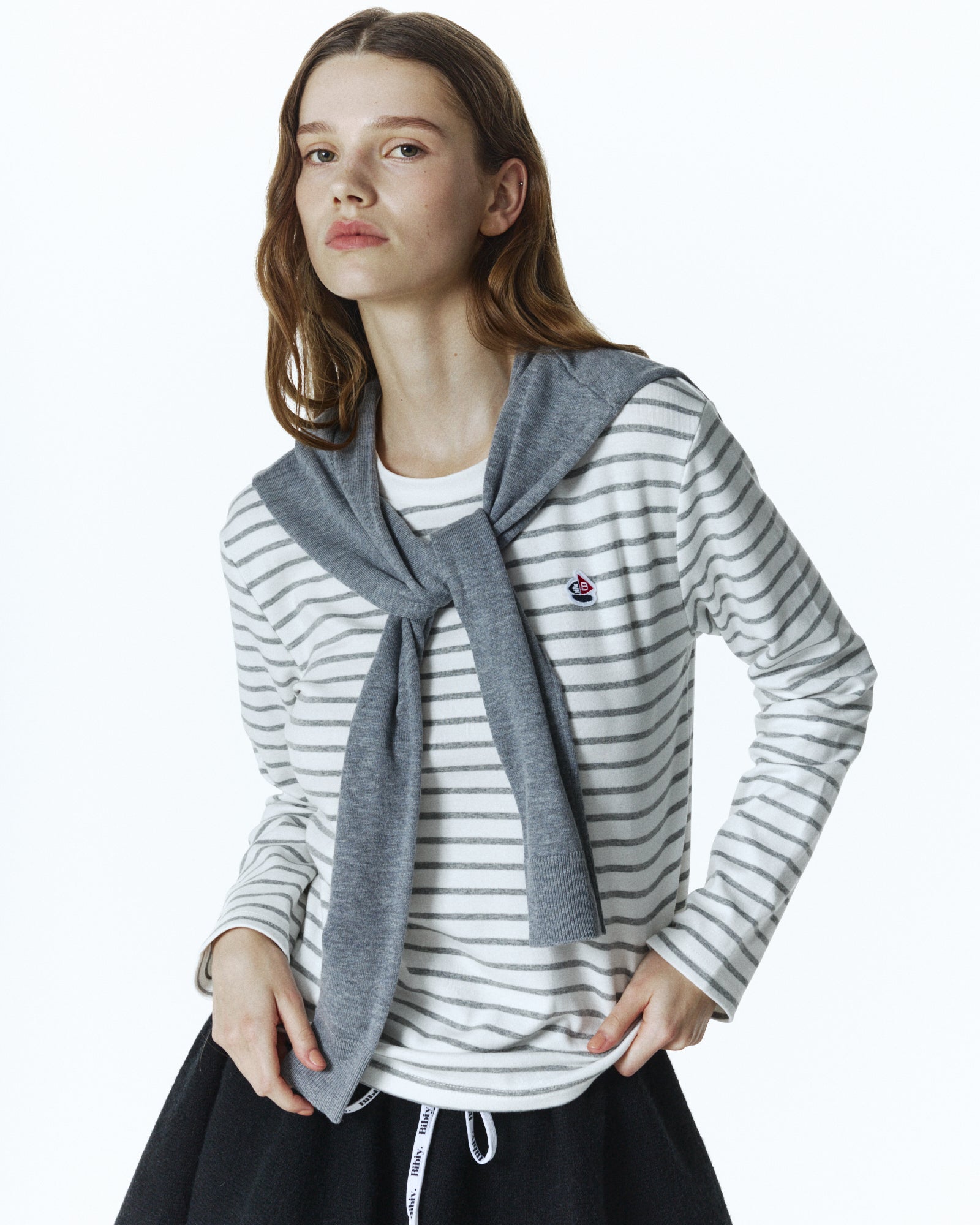 BIBIY. MADE | AMÉLIE SAILOR TOP GRAY｜Bibiy.
