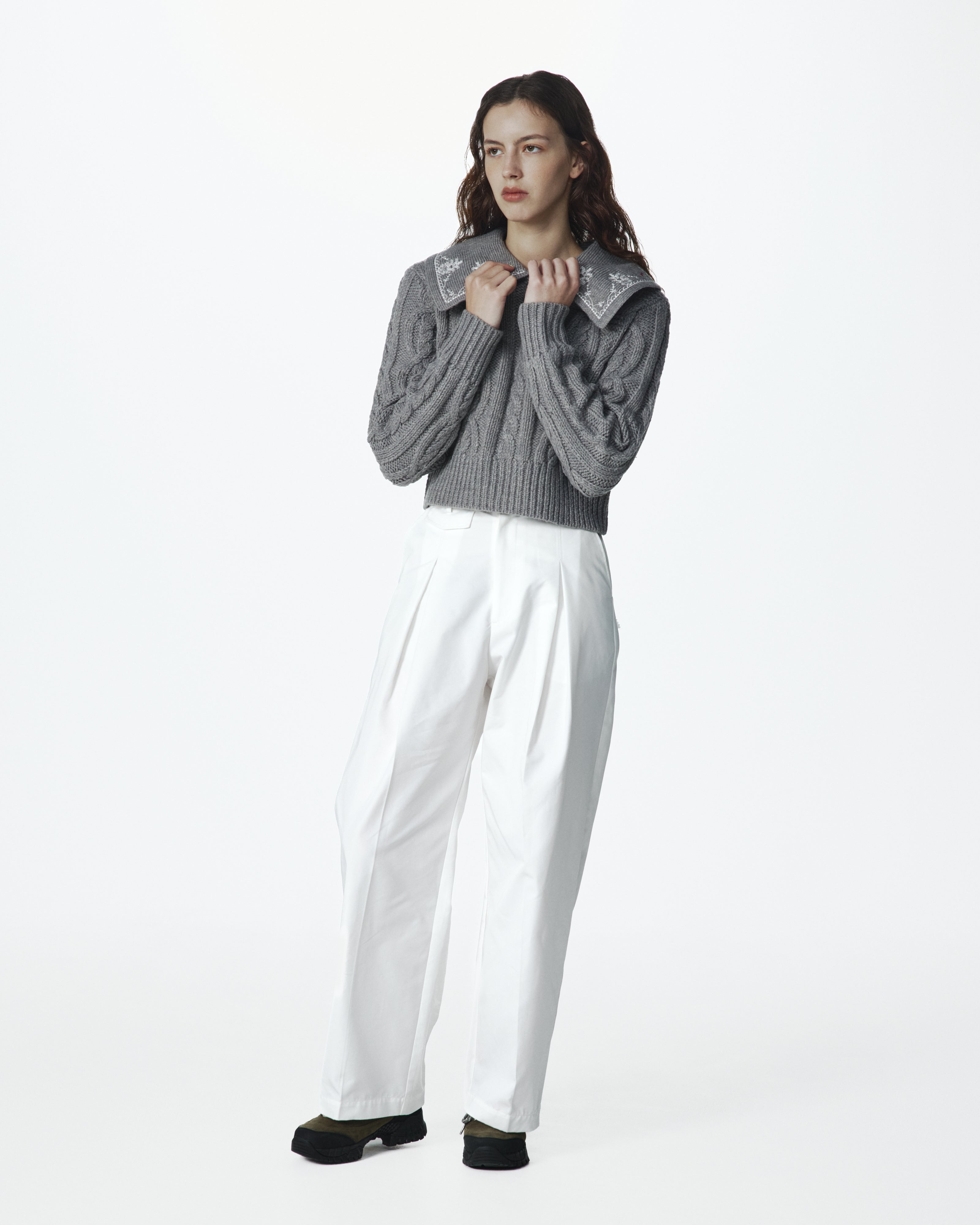 GARDENIA COLLAR KNIT