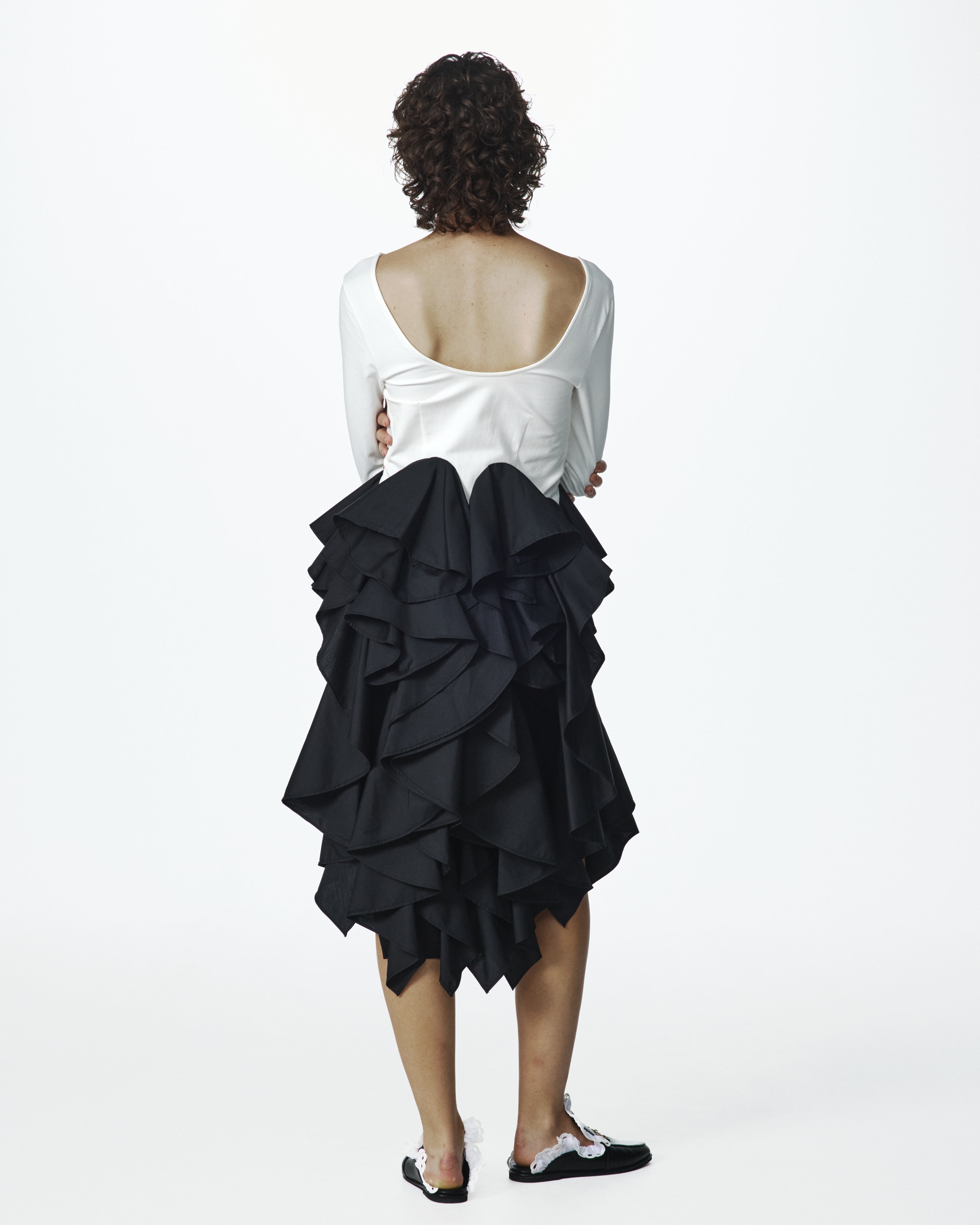 PETAL RUFFLE DRESS