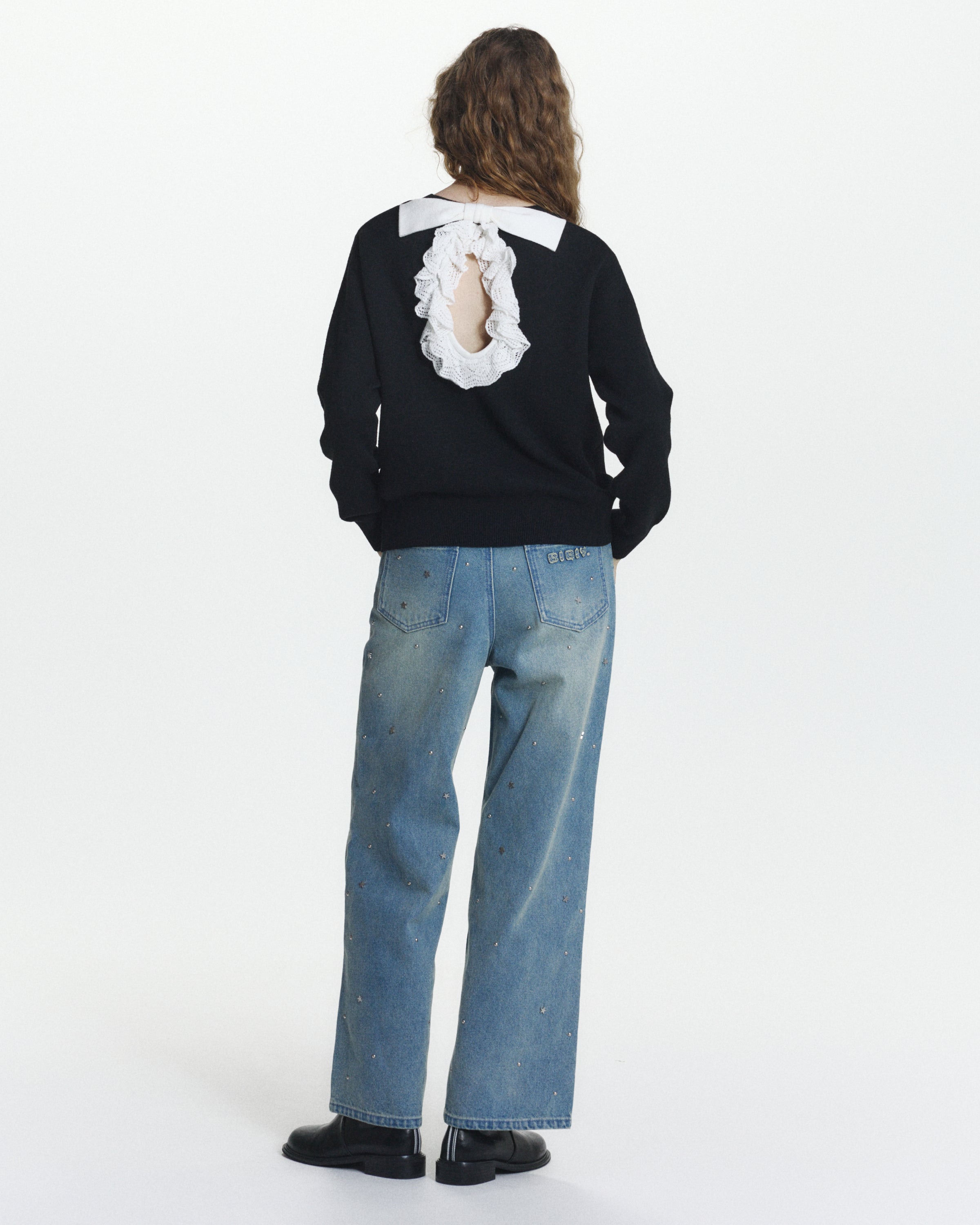 BIBIY. MADE | BIBIY. RIBBON OPEN KNIT BLACK｜Bibiy.