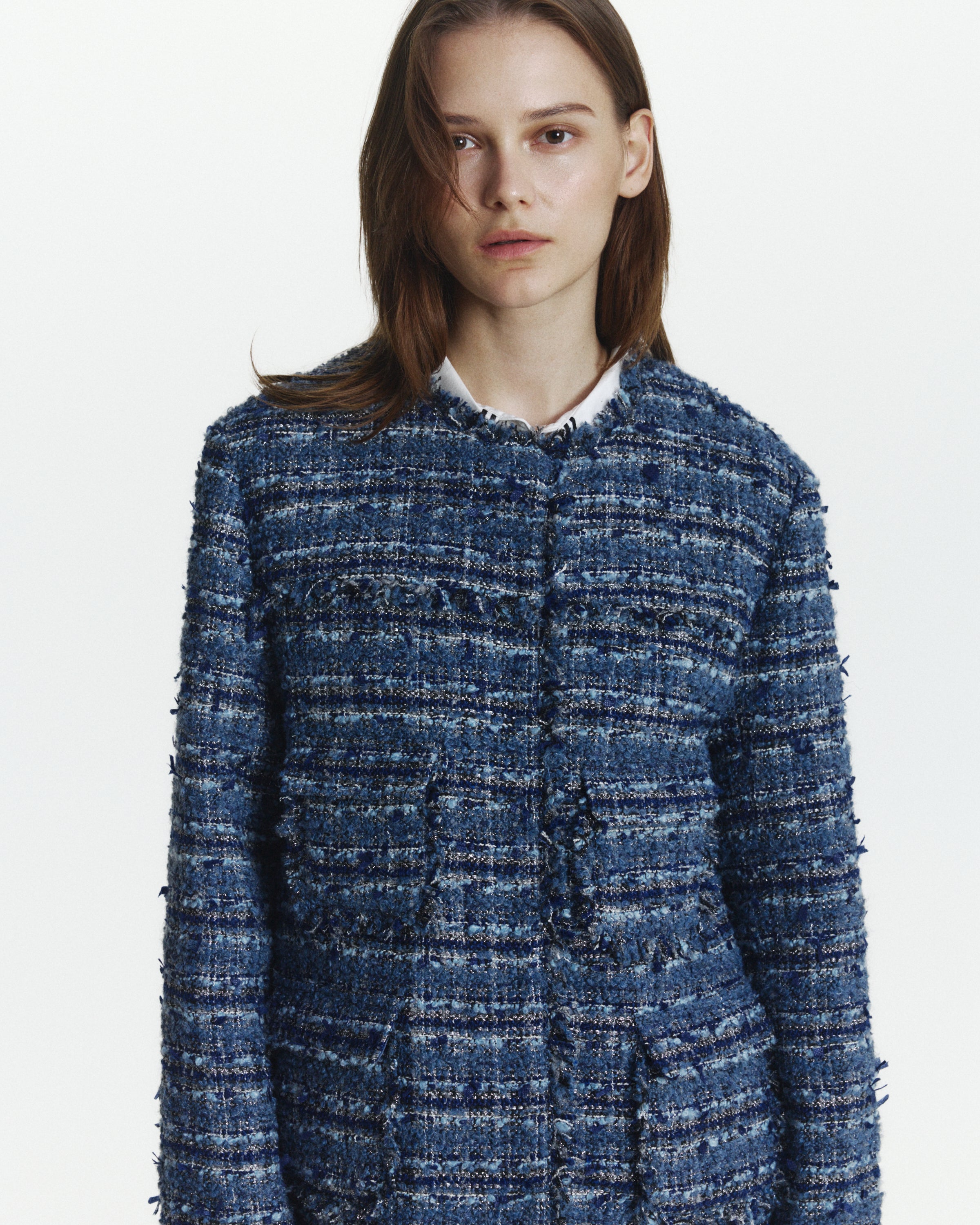 ジャケット・アウター Bibiy.ELISE TWEED JACKT BIBIY. MADE | ELISE TWEED JACKET BLUE｜ALL｜Bibiy.