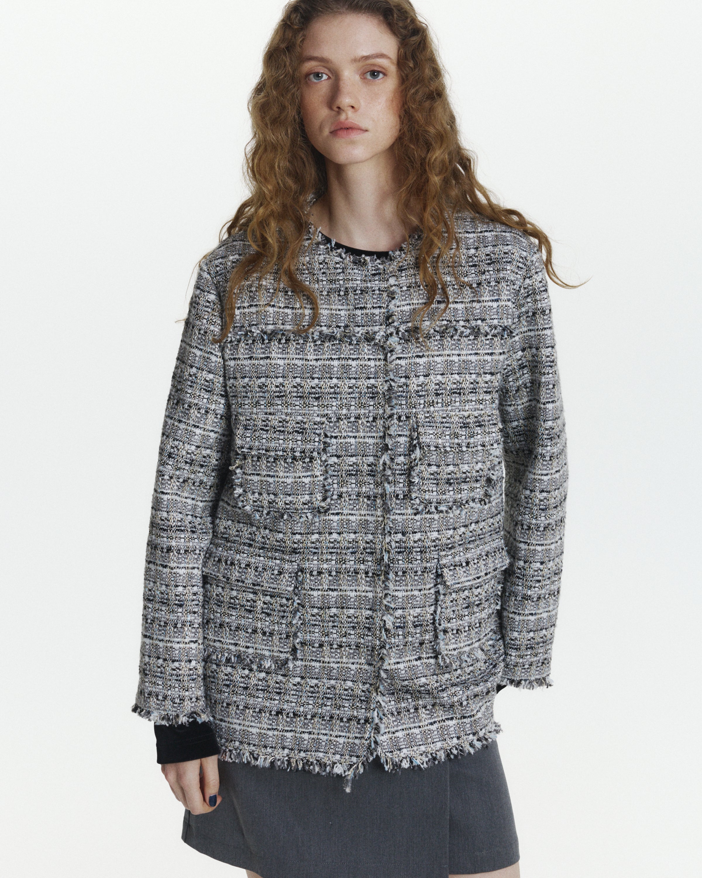ELISE TWEED JACKET/154cm/着用サイズF｜Bibiy.