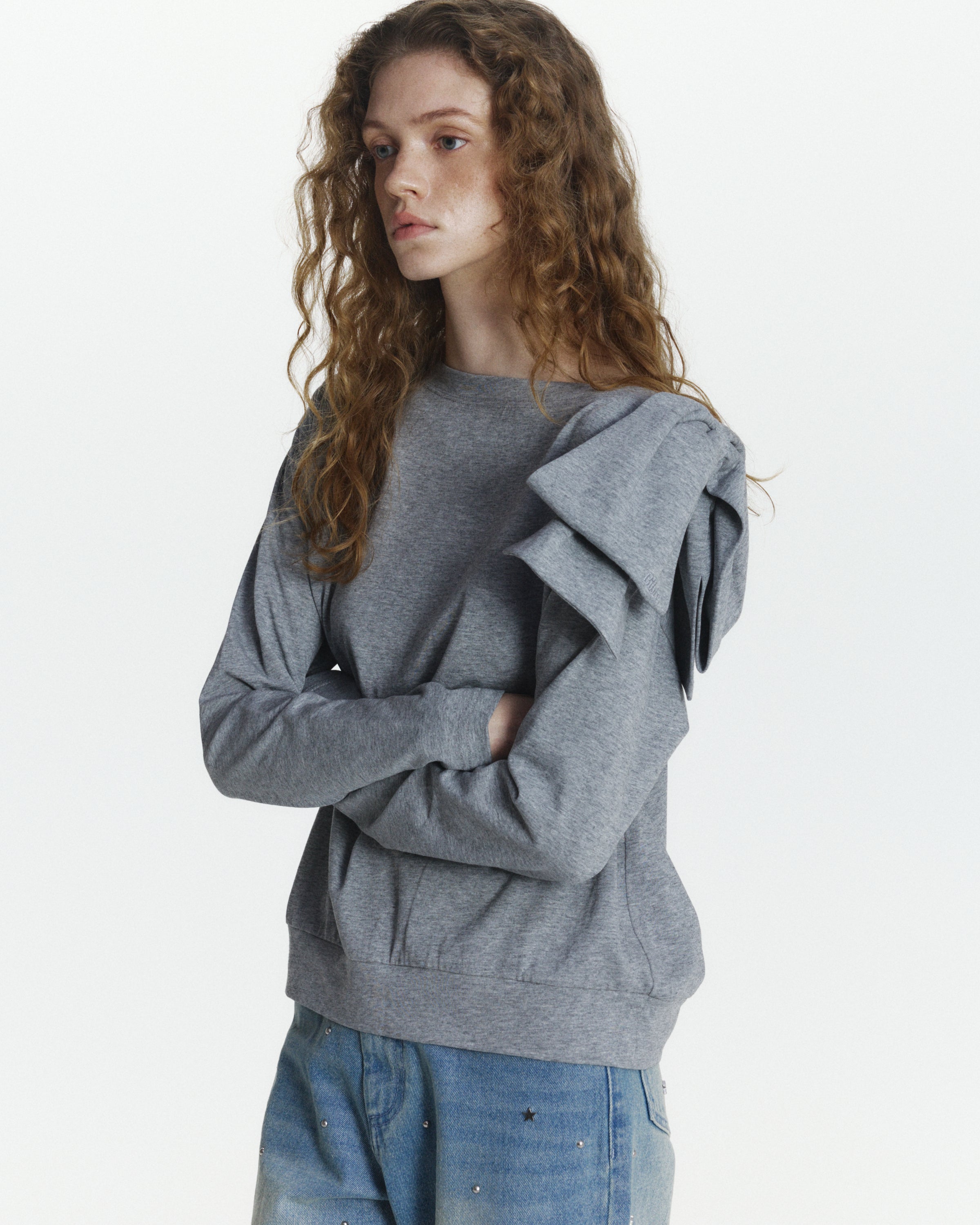 BIBIY. MADE | ROMY RIBBON TOP GRAY｜TOPS｜Bibiy.