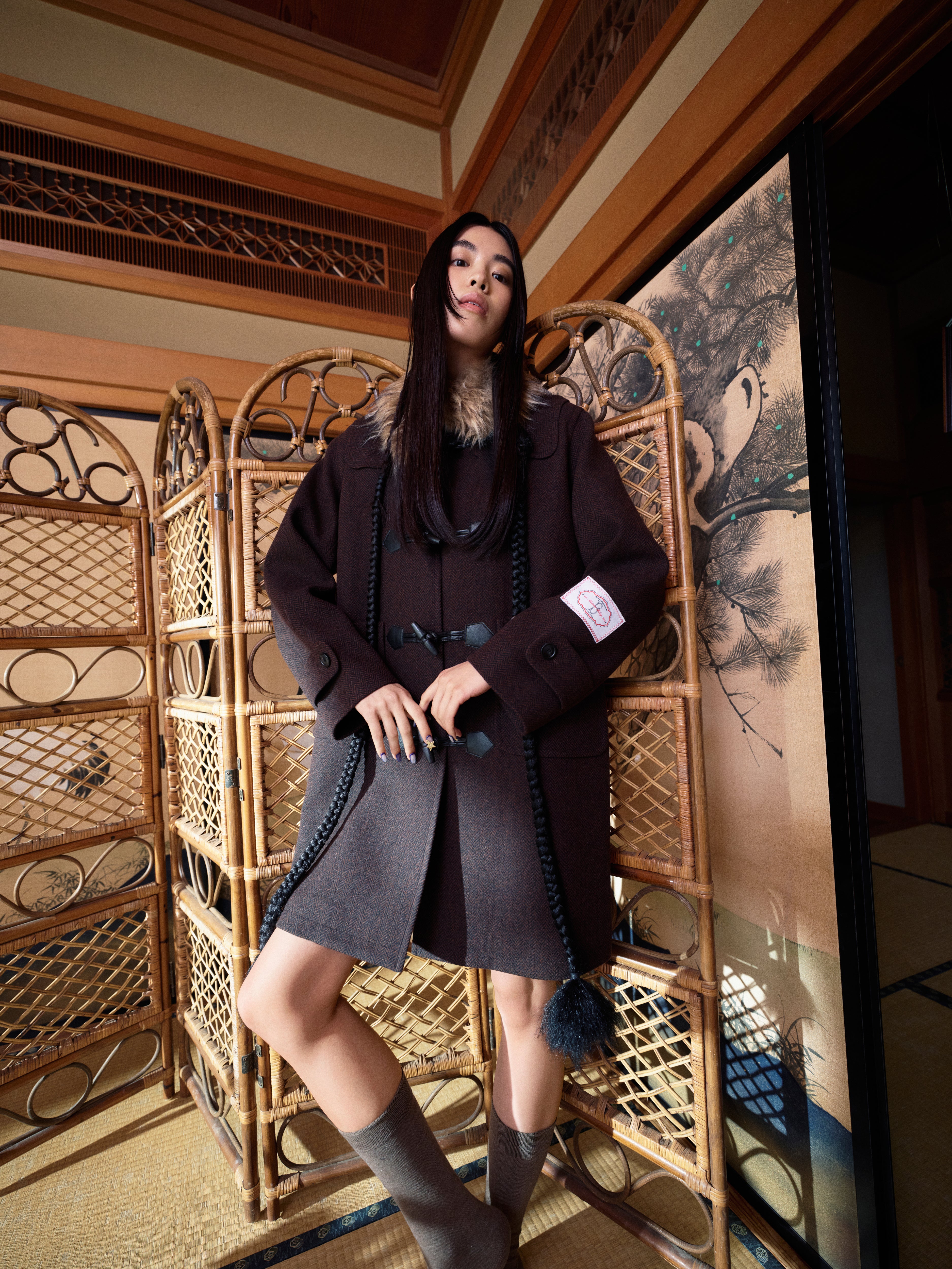 MILLIE DUFFLE FUR COAT