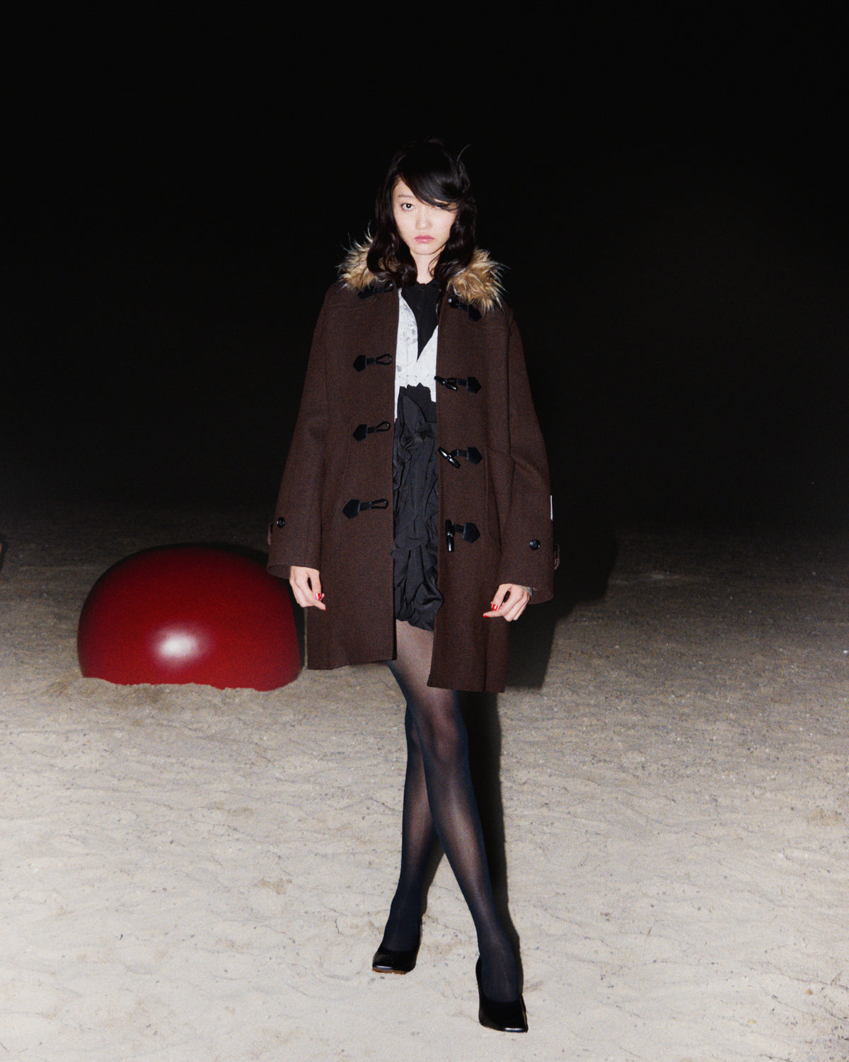 MILLIE DUFFLE FUR COAT
