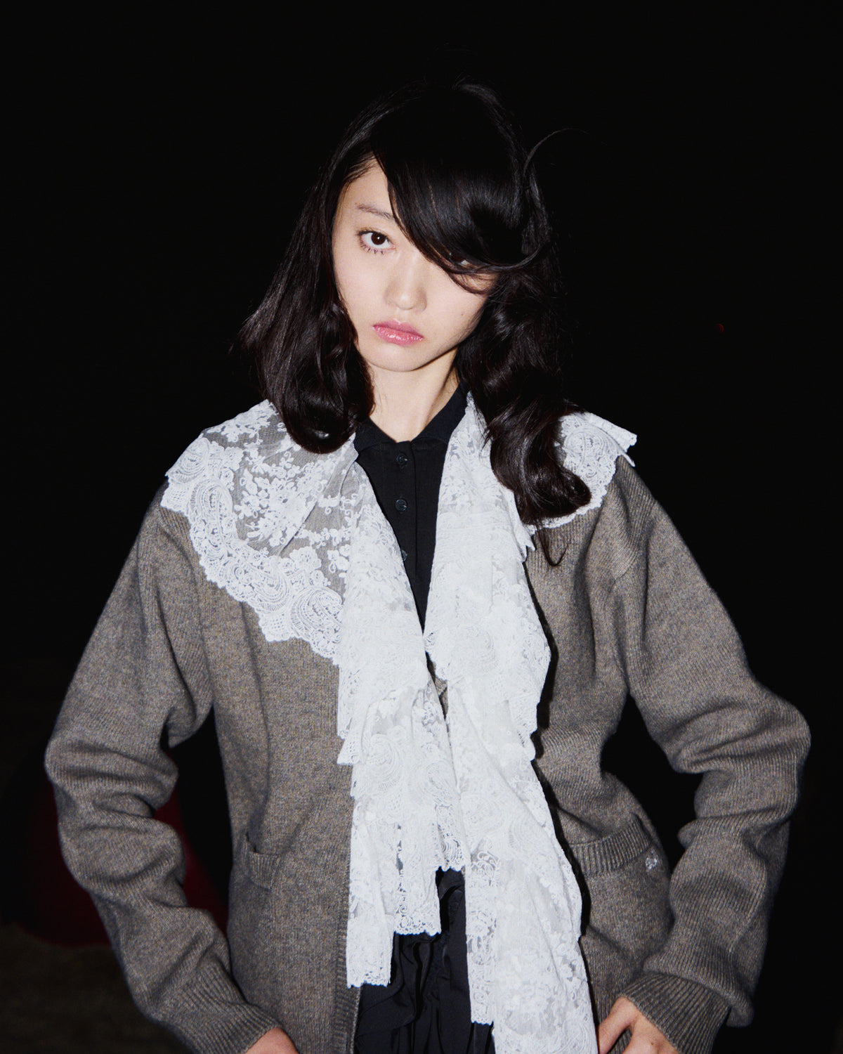 CHANTILLY LACE KNIT CARDIGAN