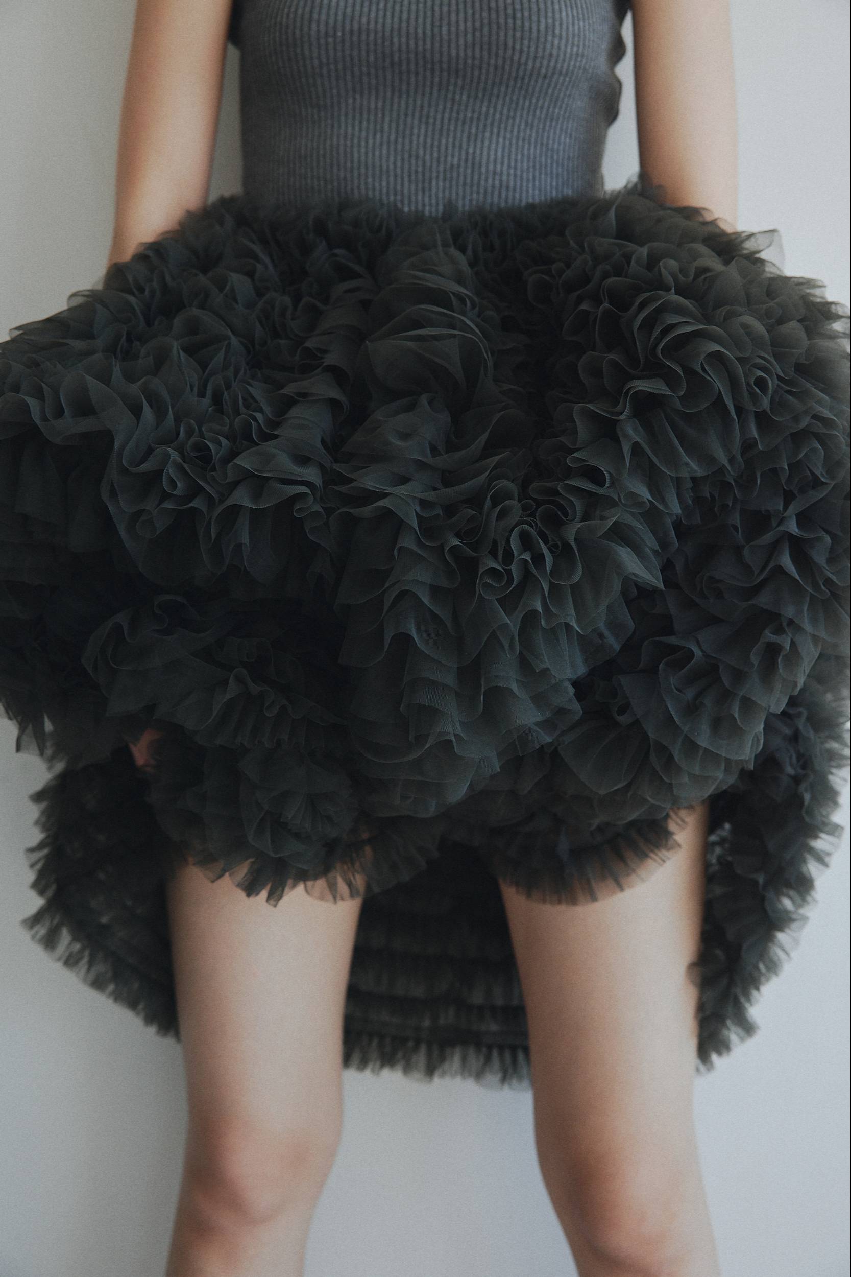 BIBIY. MADE | DARLENE SHUSHU SKIRT GRAY｜Bibiy.