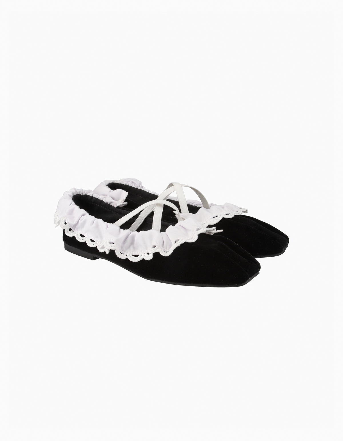 BIBIY. MADE | B. LACE BALLERINAS BLACK｜Bibiy 