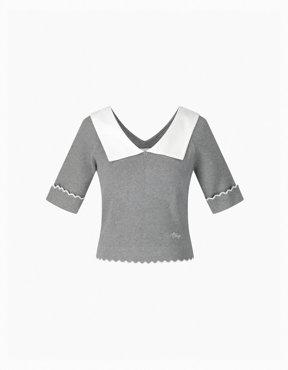 BIBIY. MADE | ANNABELLE KNIT TOP GRAY｜Bibiy