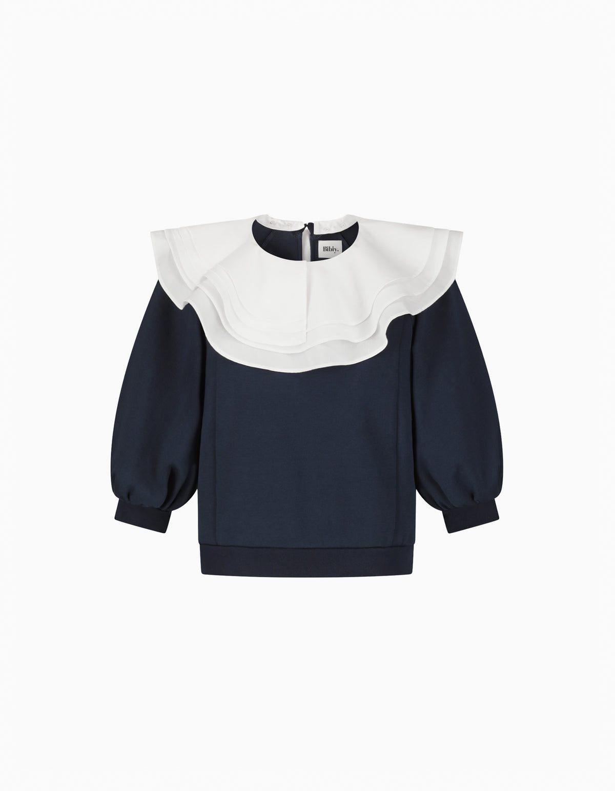 BIBIY. MADE | PEONY COLLAT TOP NAVY｜Bibiy