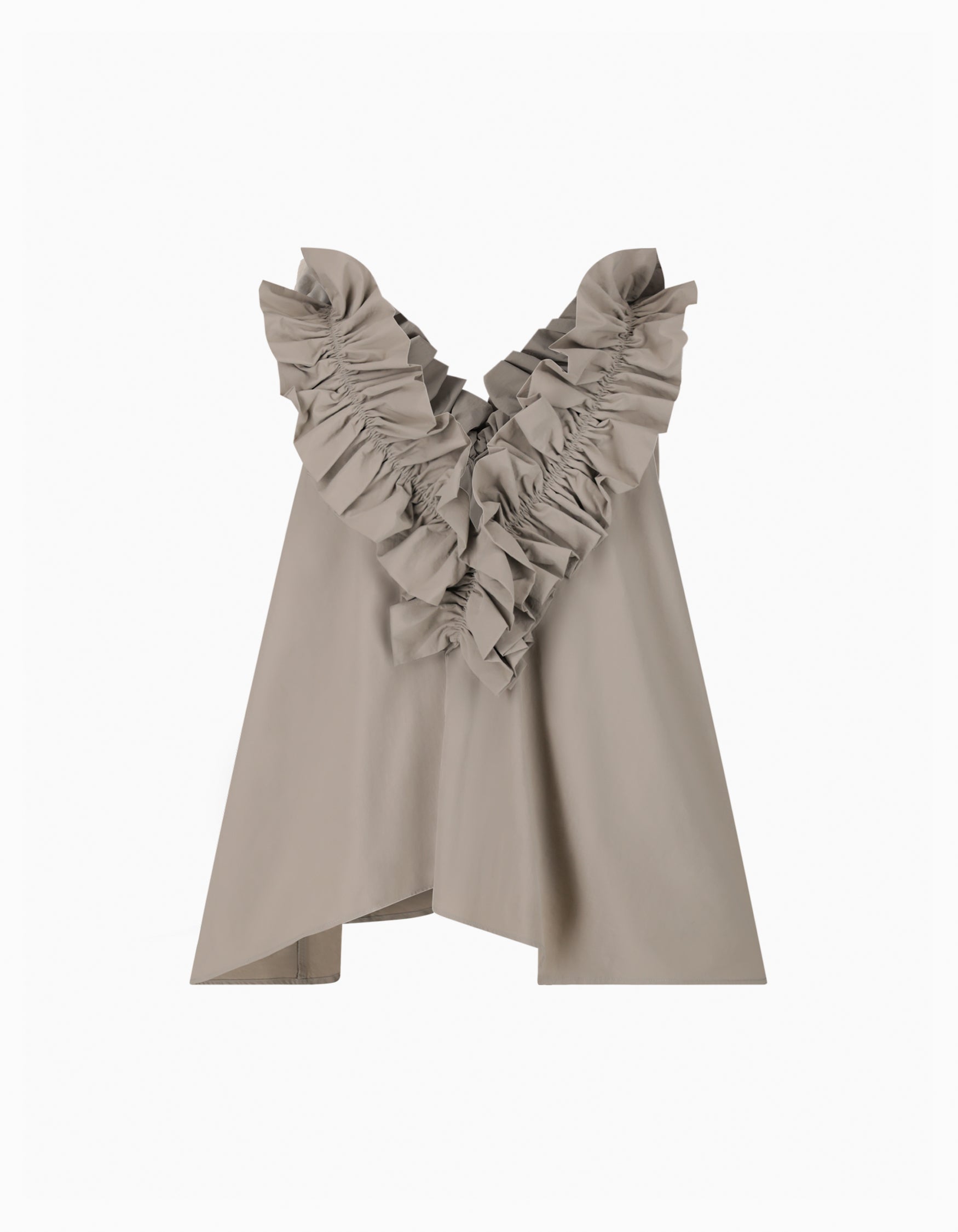 BIBIY. MADE | PATTY RUFFLE TOP BEIGE｜Bibiy.