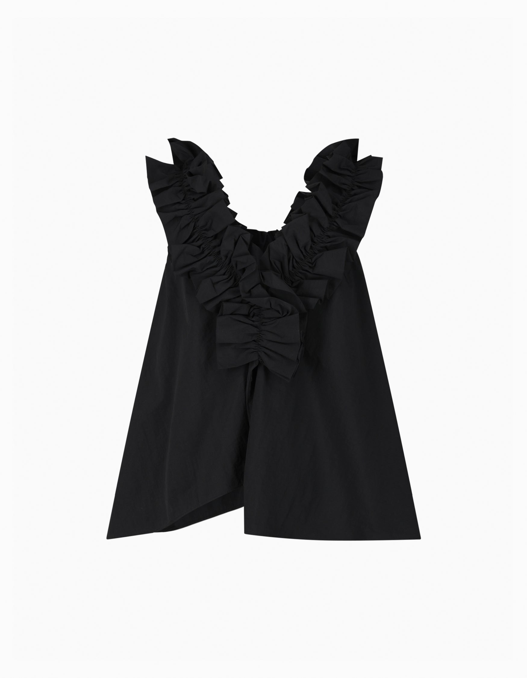 BIBIY. MADE | PATTY RUFFLE TOP BLACK｜Bibiy.