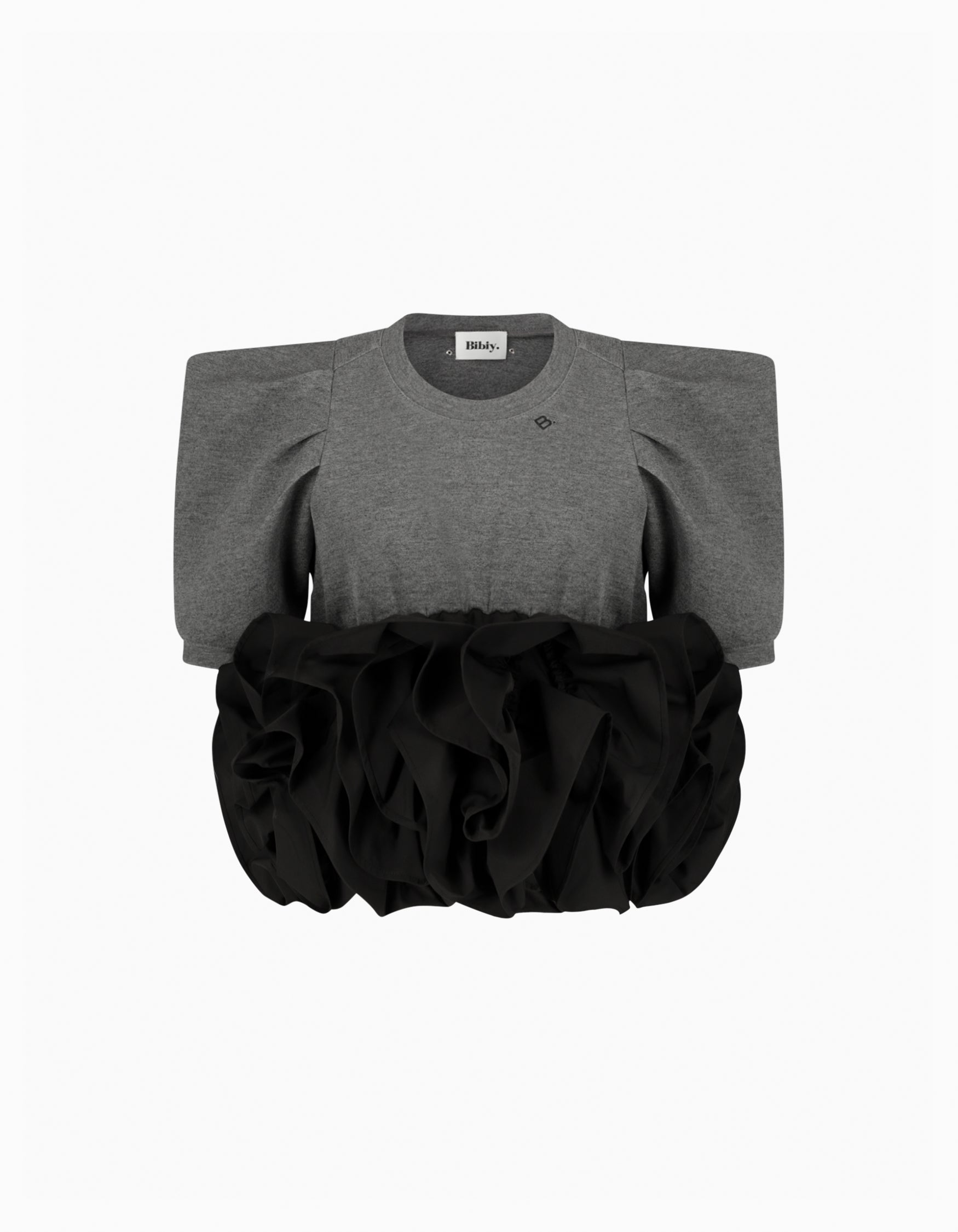 BIBIY. MADE | B. CREME PEPURAMU TEE DARK GRAY｜Bibiy.