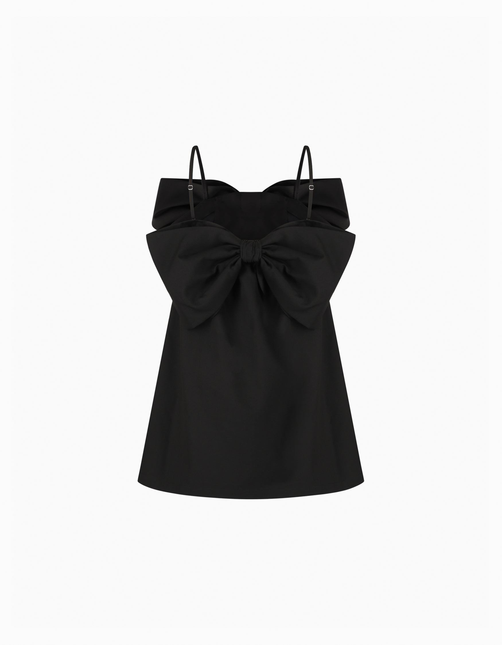 BIBIY. MADE | MONIQUE RIBBON MINI DRESS BLACK｜DRESSES｜Bibiy.