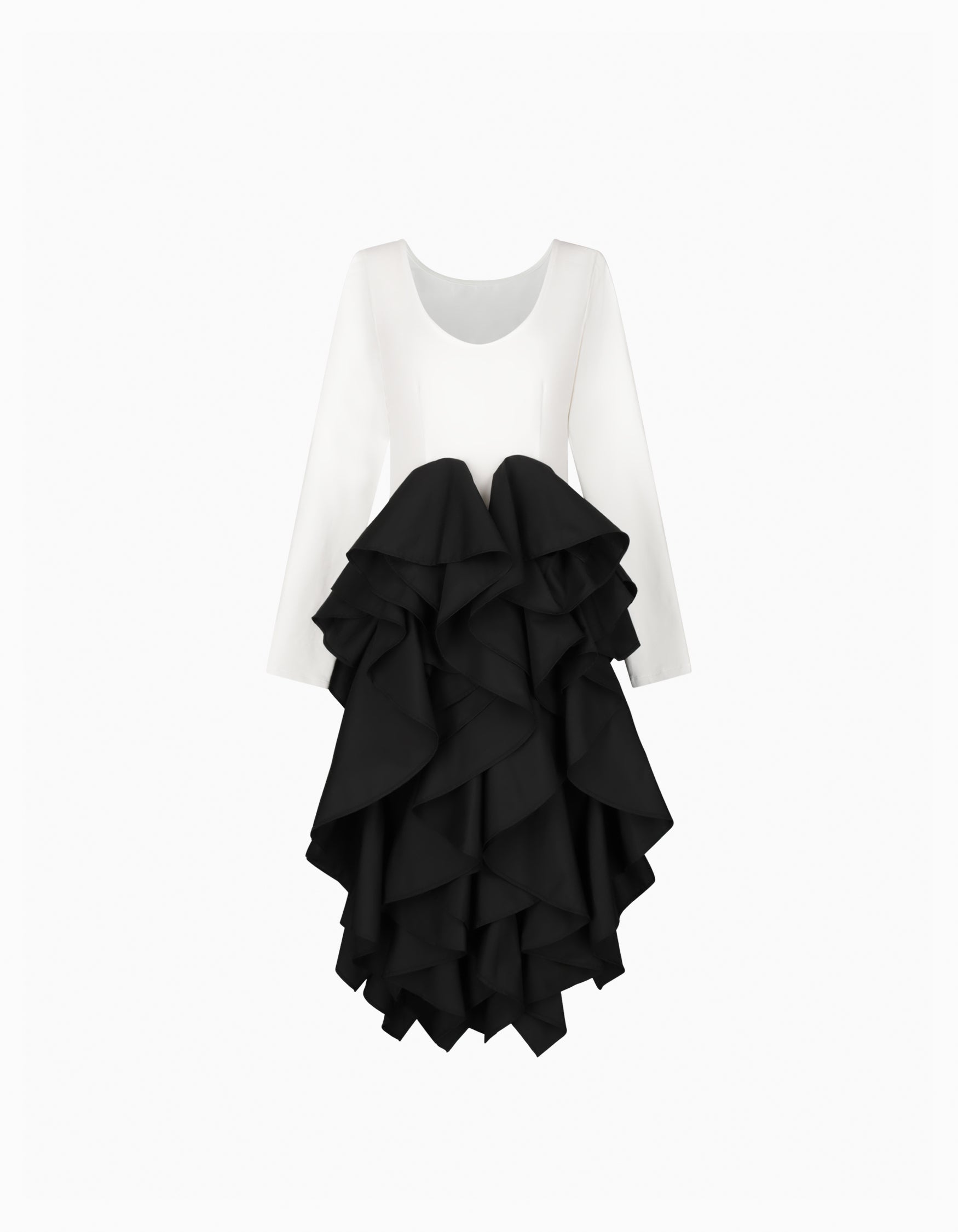 PETAL RUFFLE DRESS