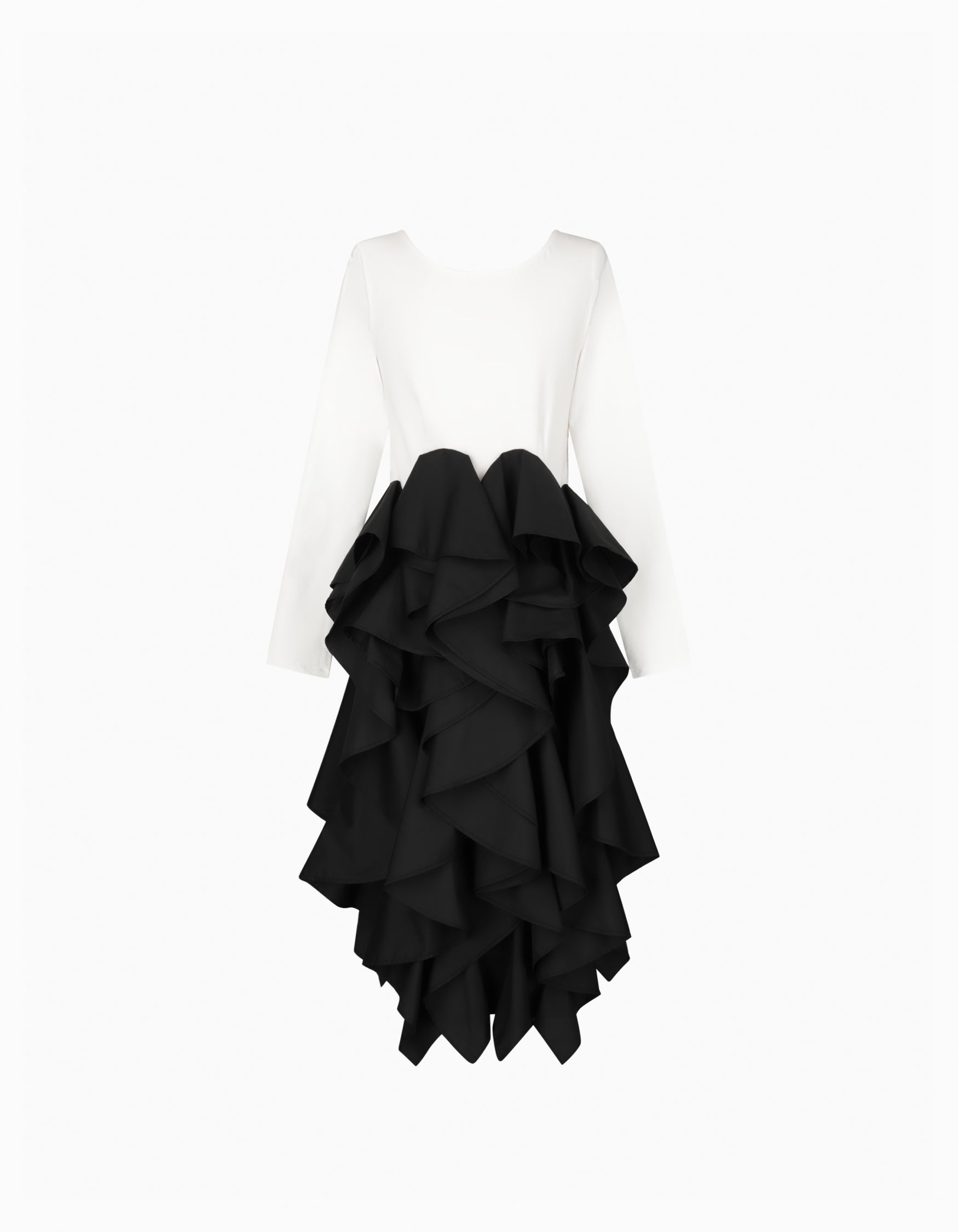 PETAL RUFFLE DRESS