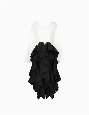 PETAL RUFFLE DRESS