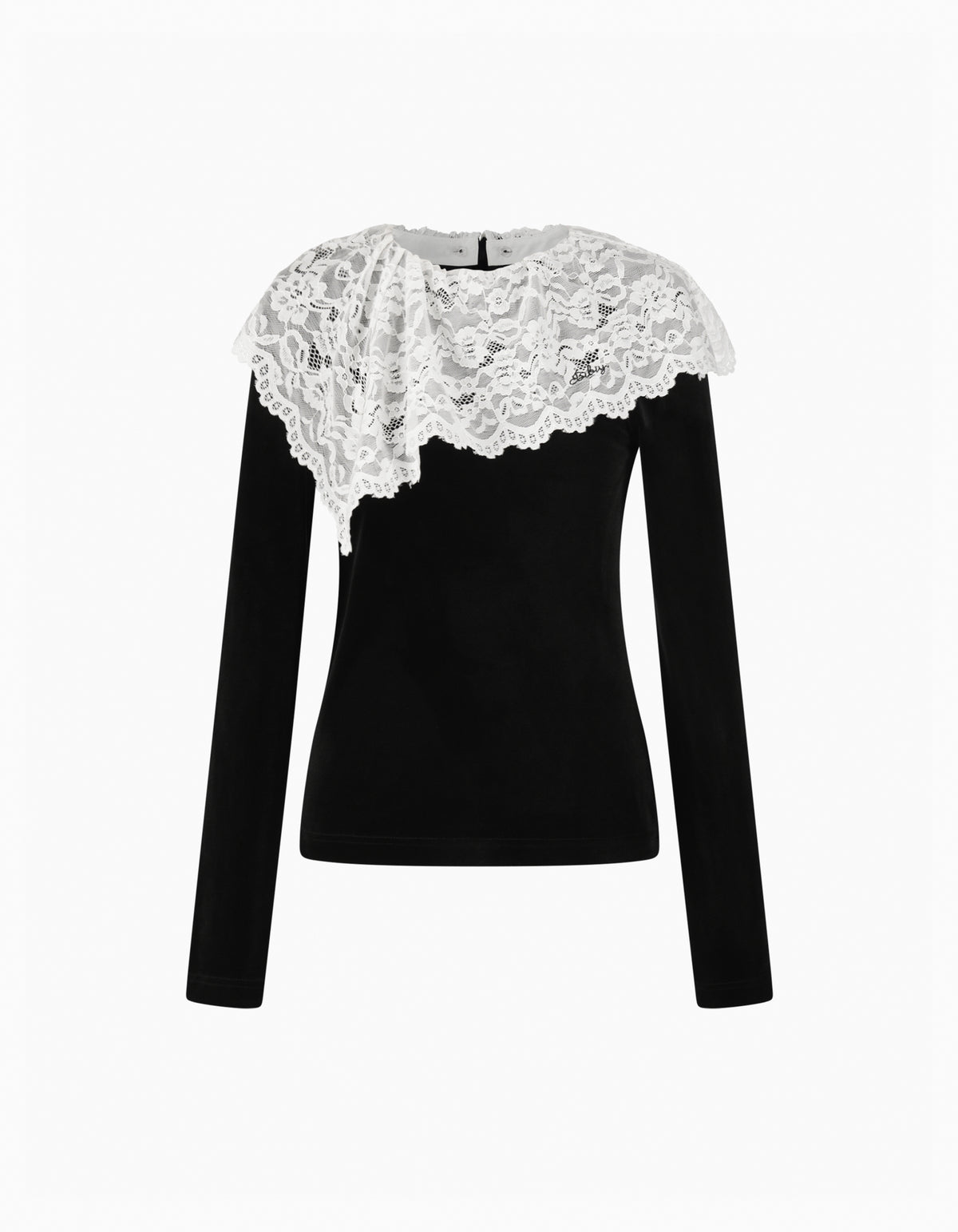 SABRINA LACE VELOUR TOP