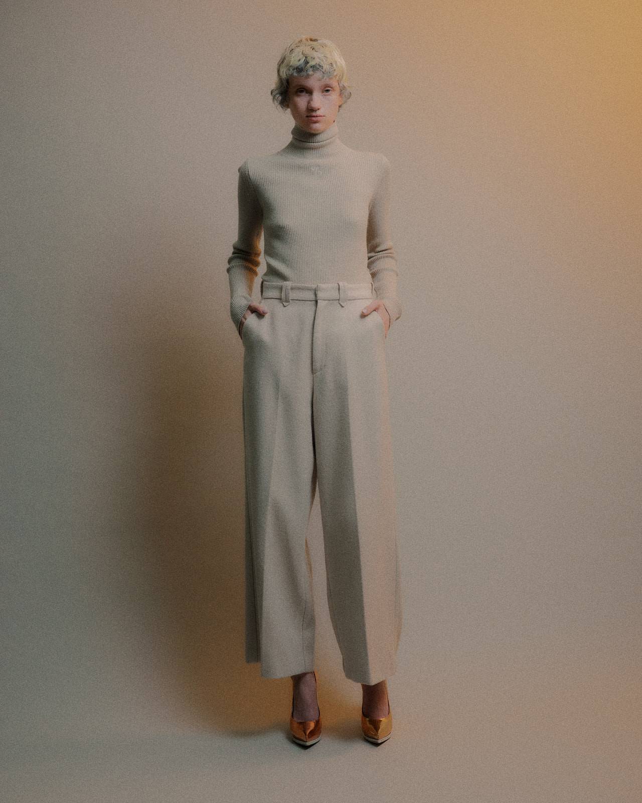 CAMELLIA WOOL PANTS