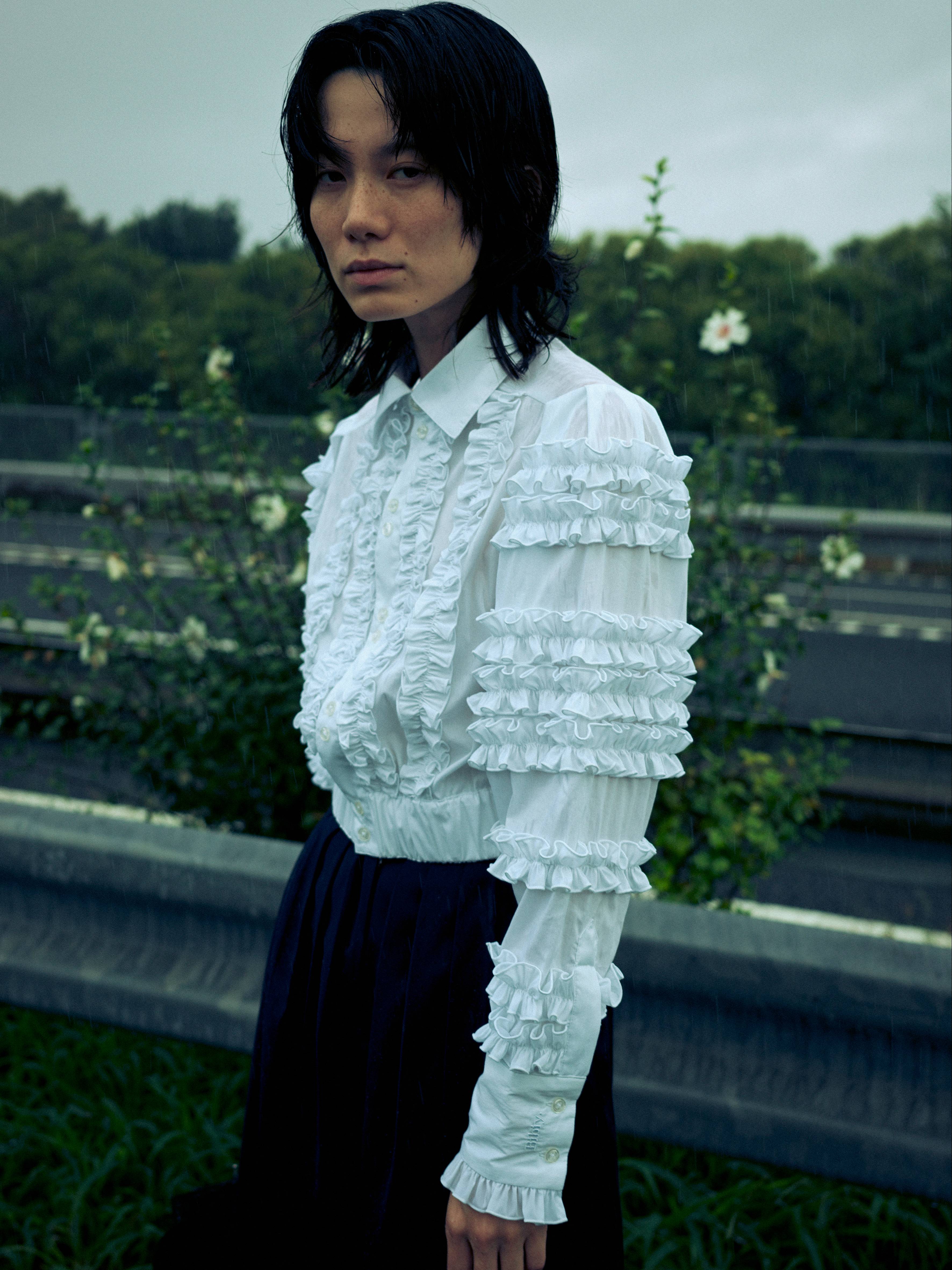 bibiy. LYON FRILL SHIRT ホワイト-