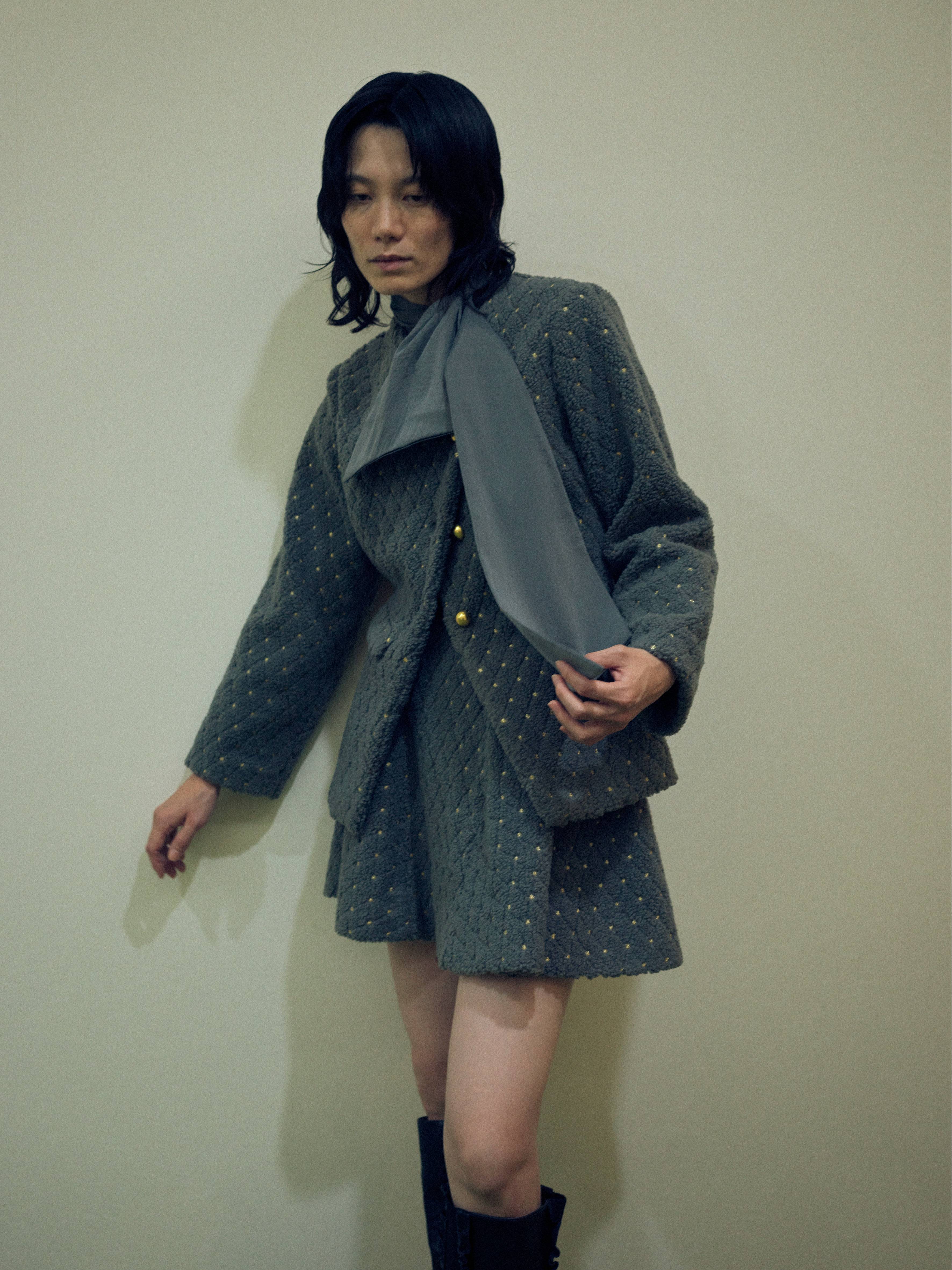 新品bibiy ODETTE COAT Aラインシルエットコートブラック