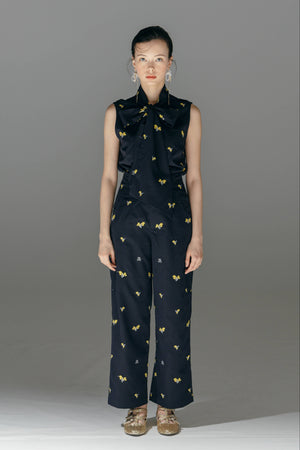 B. FLOWER RIBBON BLOUSE
