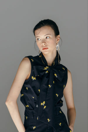 B. FLOWER RIBBON BLOUSE
