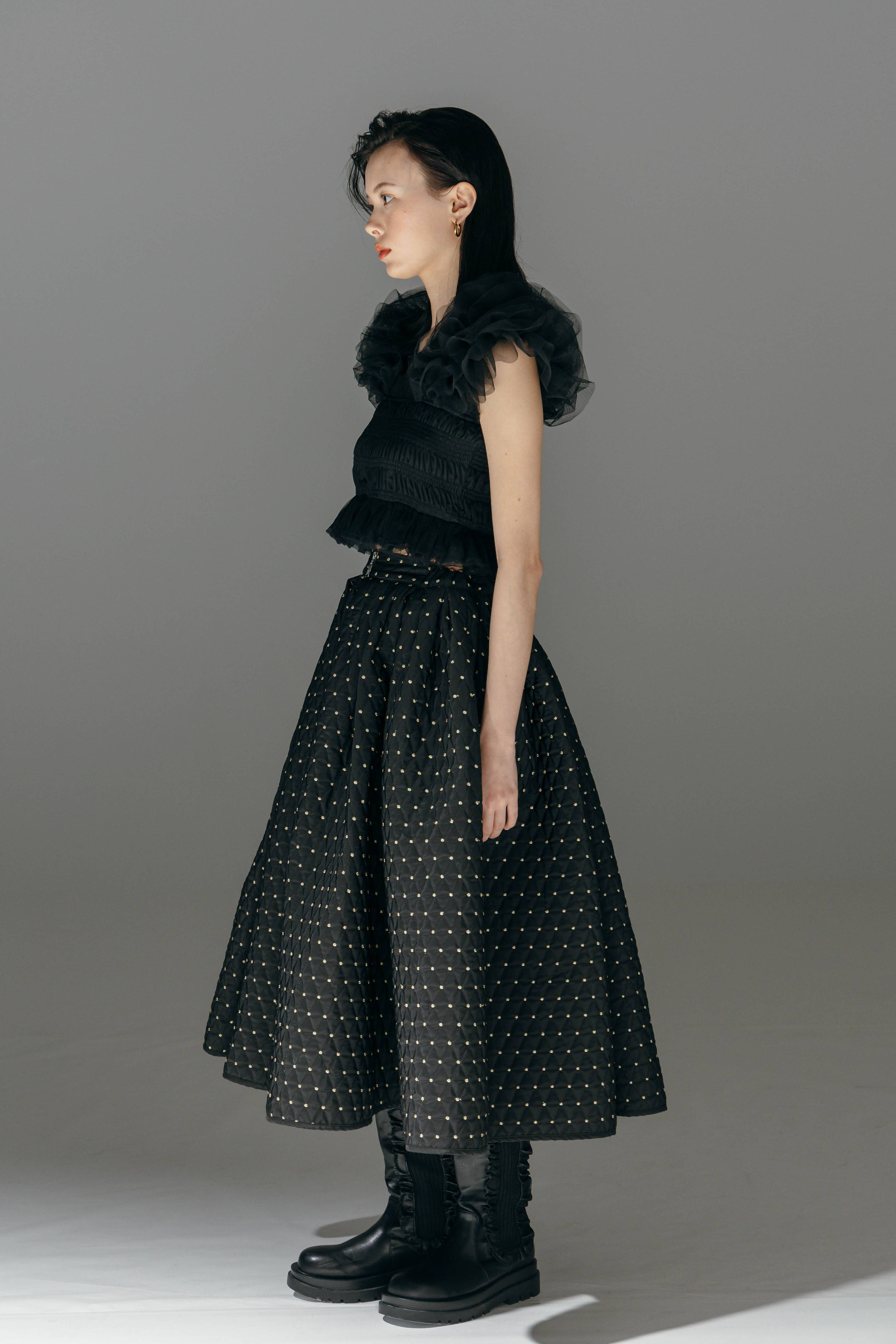 未使用 Bibiy ODILE LONG Oh Black La SKIRT レディース