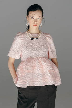 Biby. FIORE PUFF BLOUSE pink