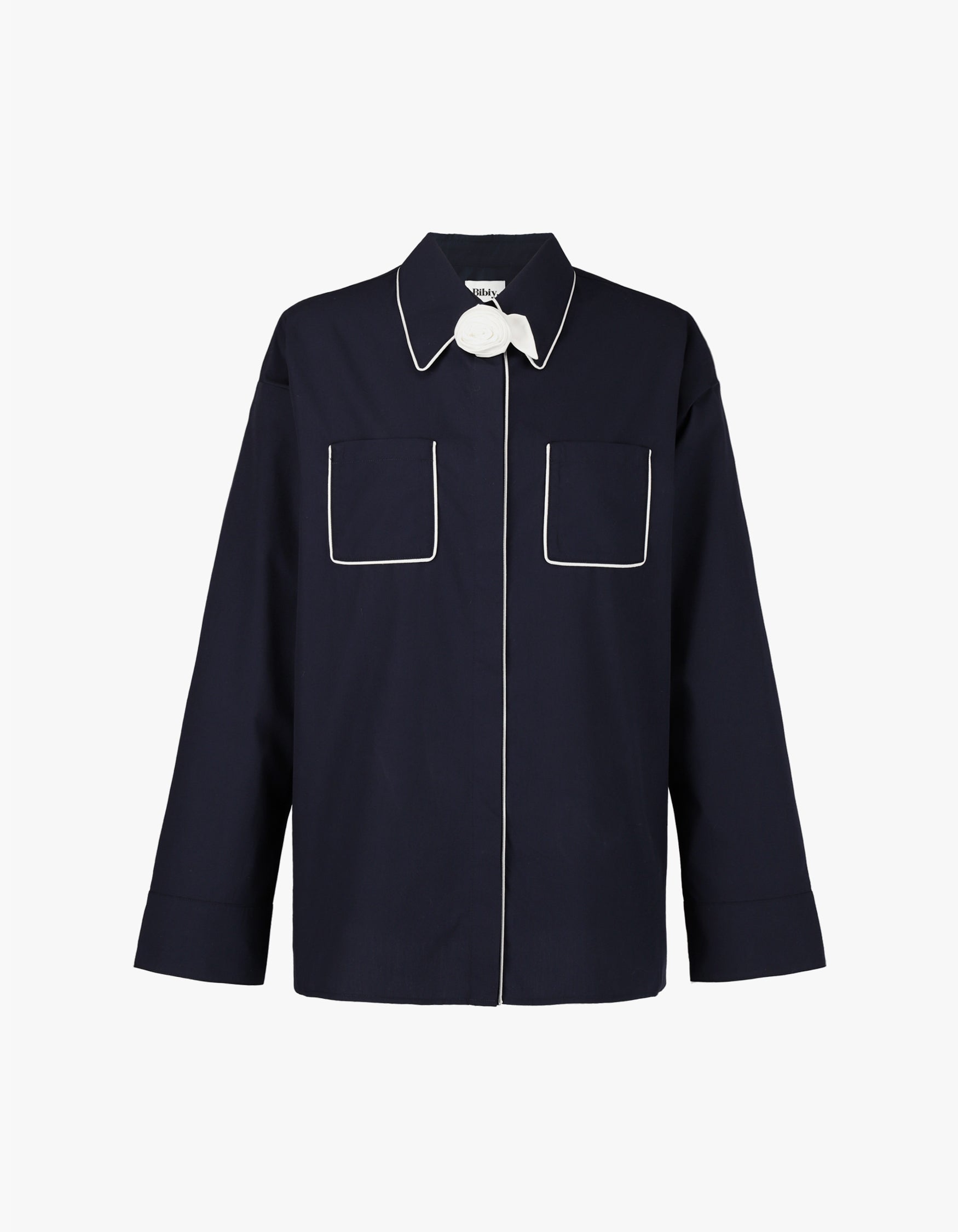 BIBIY. MADE | STEPHANIE SHIRT NAVY｜Bibiy.