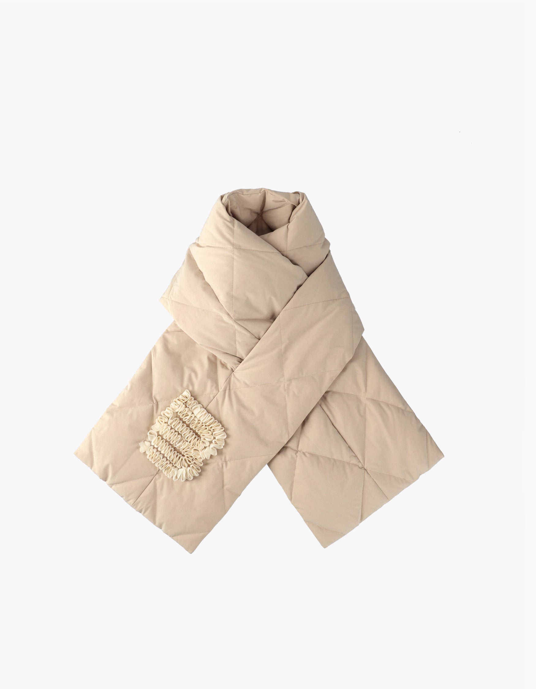 BIBIY. MADE | AVERY DOWN MUFFLER BEIGE｜Bibiy.