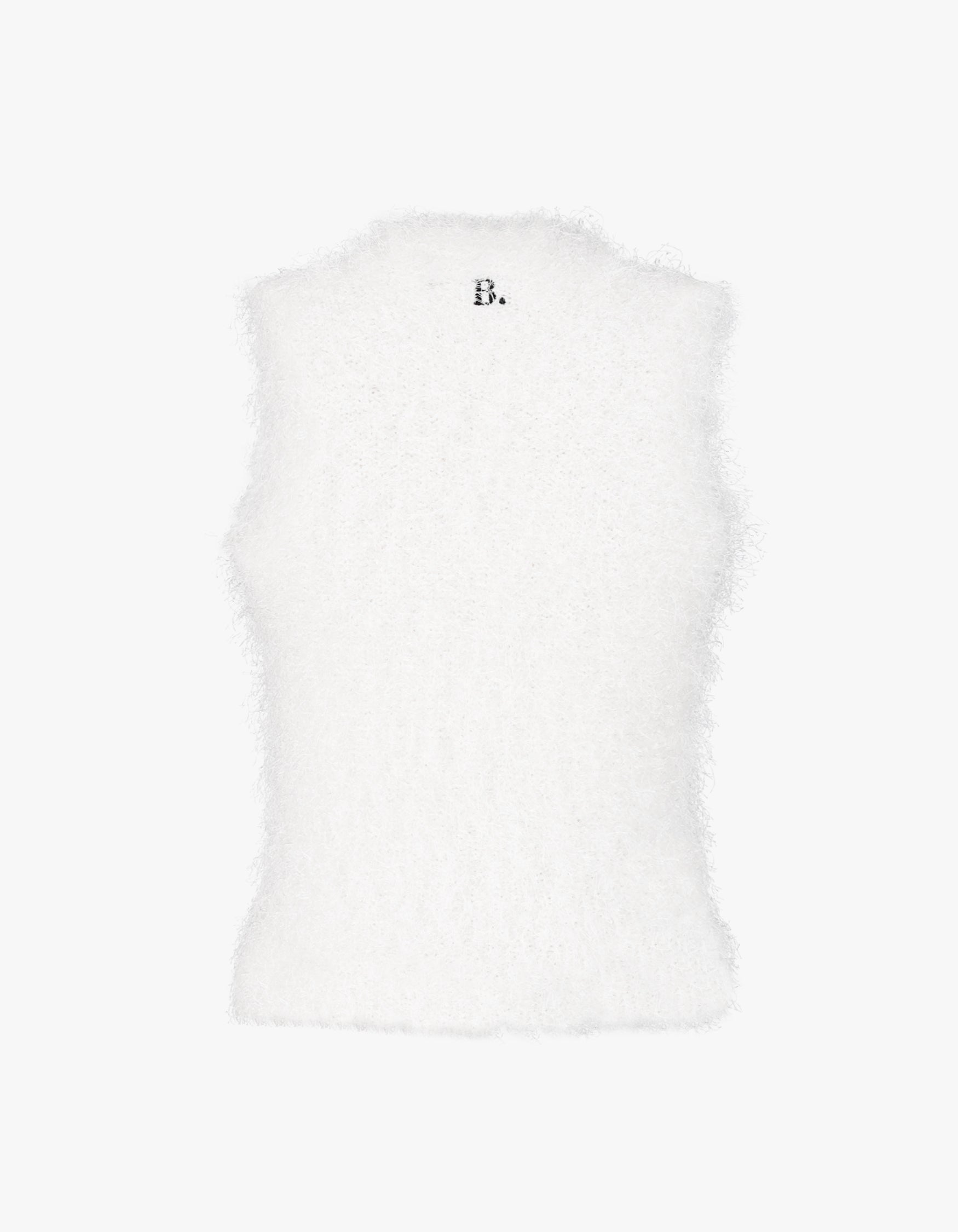 Bibiy. MARGOT KNIT TOP ホワイト シャギーノースリーブ