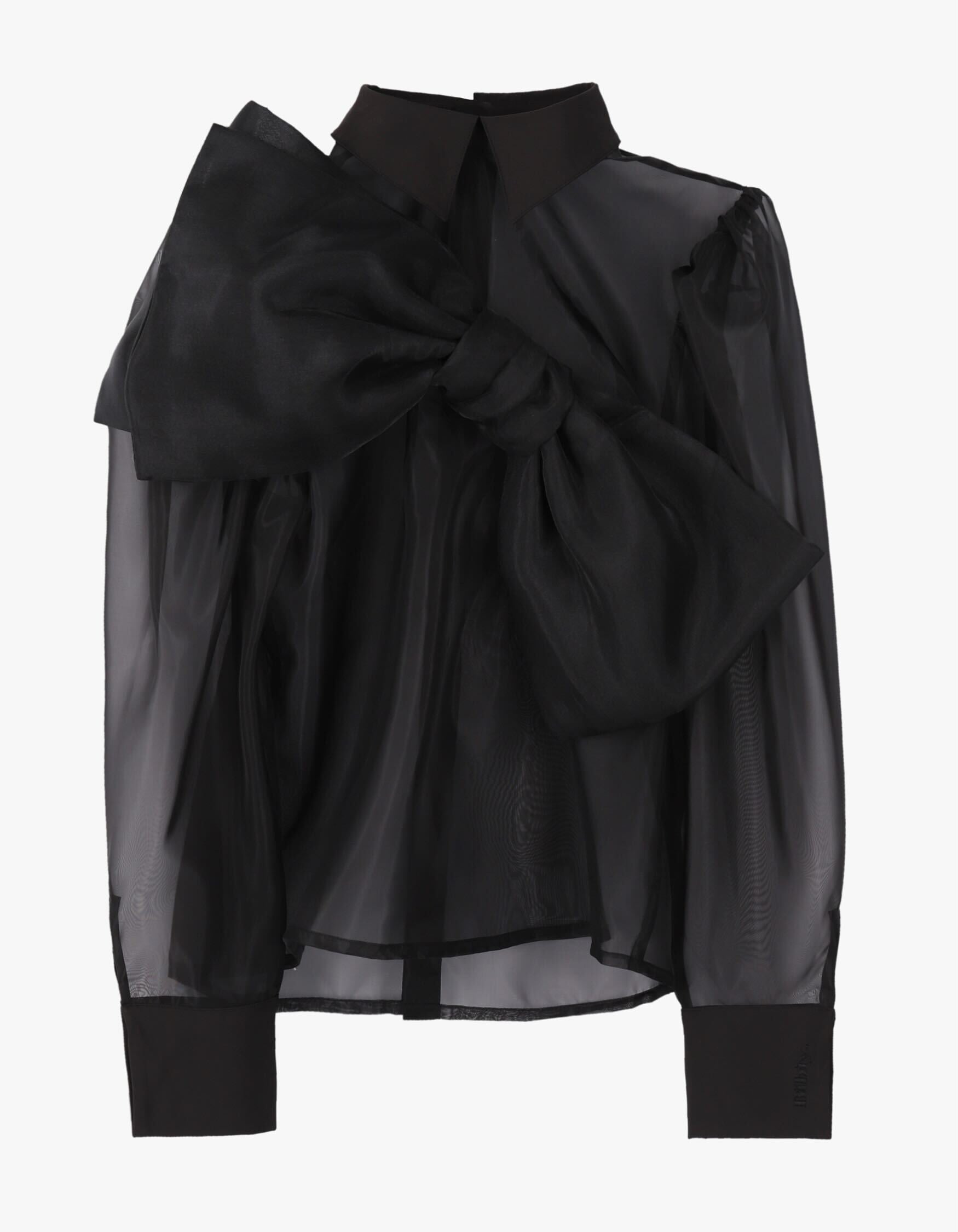 HOTお買い得Bibiy BACK RIBBON PUFFY BLOUSE リボン ブラウス シャツ/ブラウス(長袖/七分)