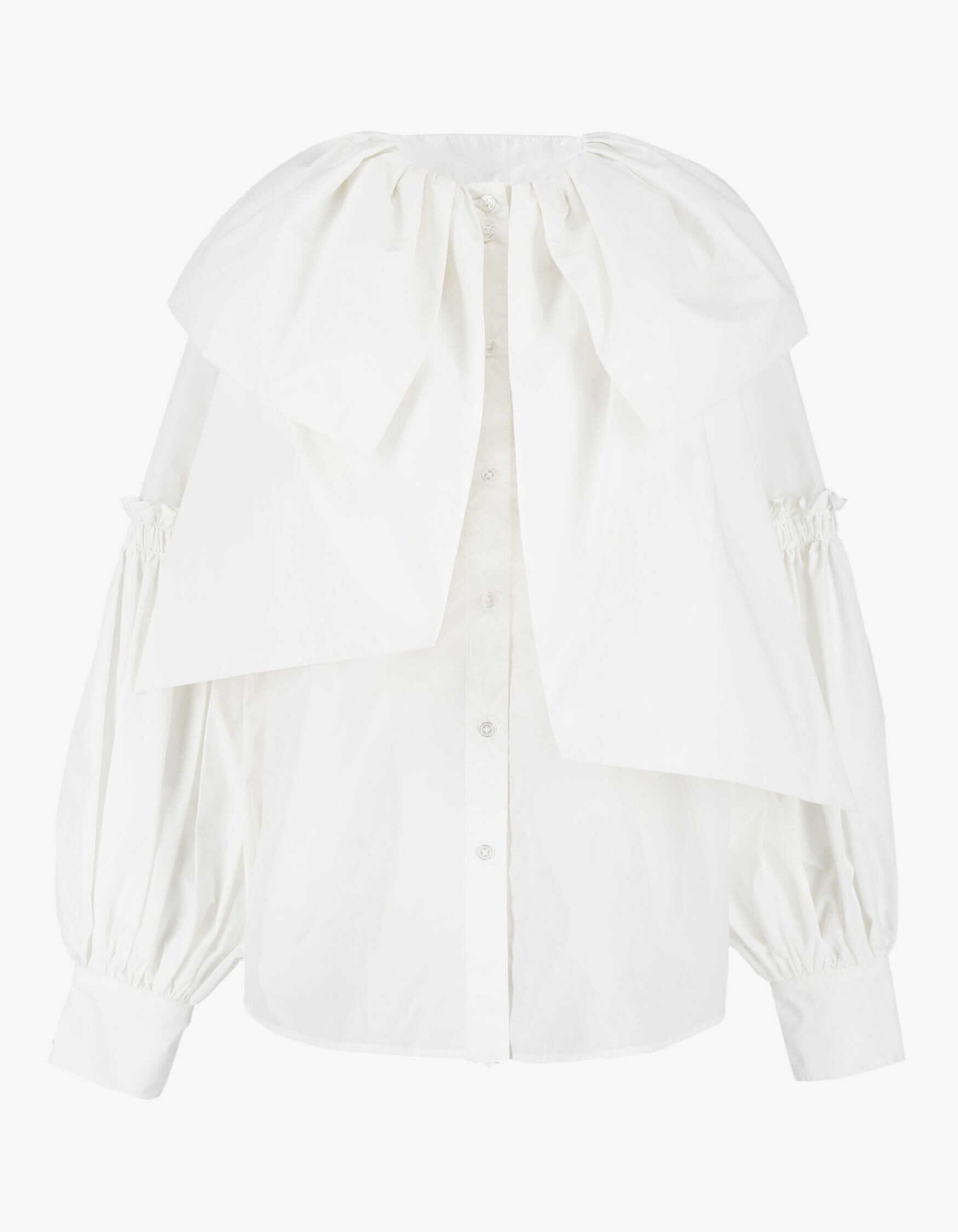 HOTお買い得Bibiy BACK RIBBON PUFFY BLOUSE リボン ブラウス シャツ/ブラウス(長袖/七分)