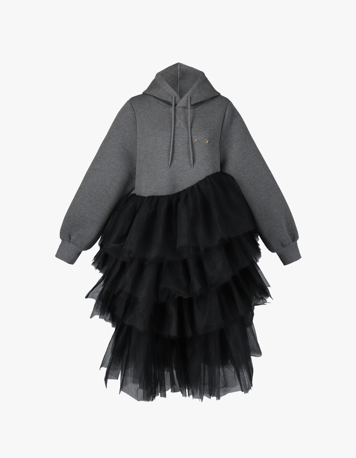 BIBIY. MADE | MARCELLINE HOODIE DRESS GRAY｜Bibiy 