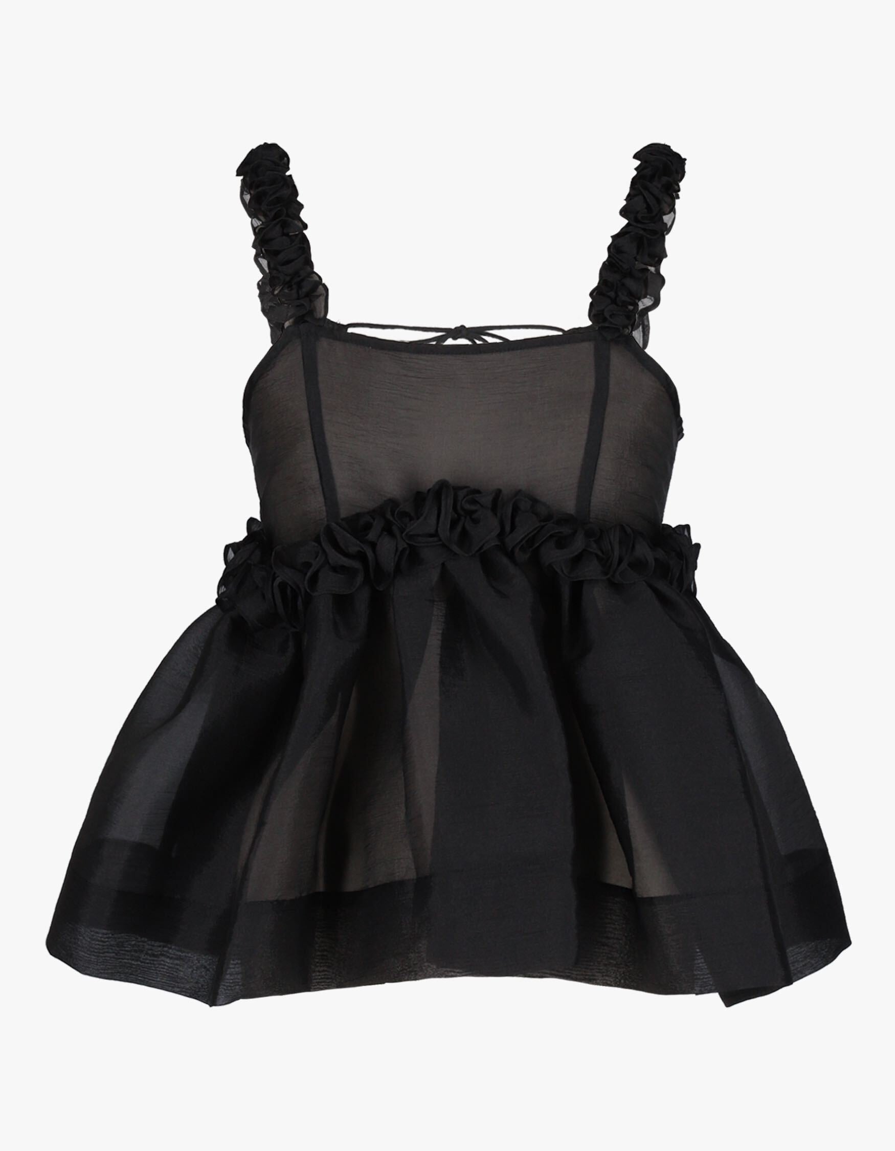 Bibiy. CHLOE PEPURAMU BUSTIER BLACK-