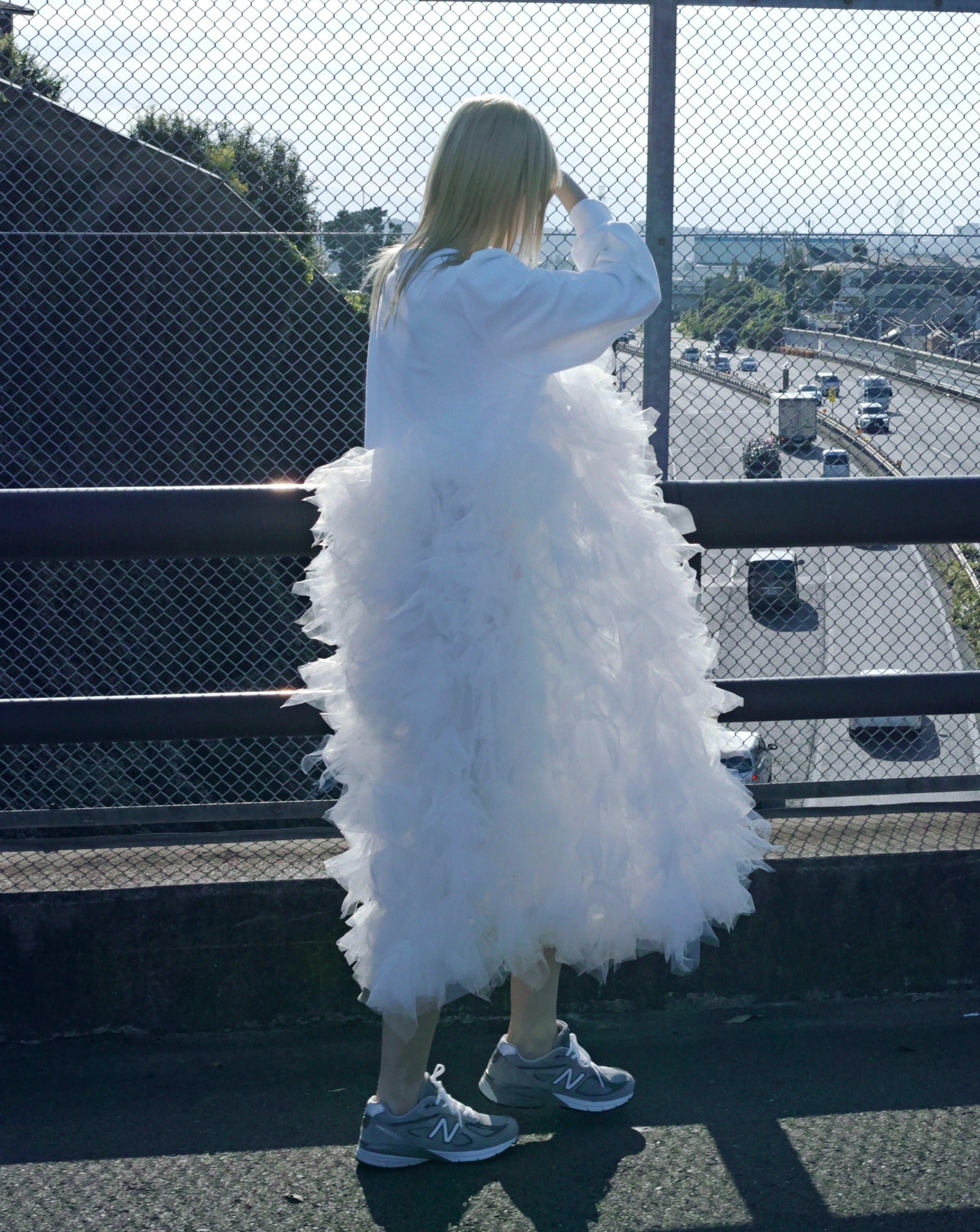 bibiy 【新品:試着のみ】ドレス・ワンピース　真っ白ふわふわ♪ウサギオンライン